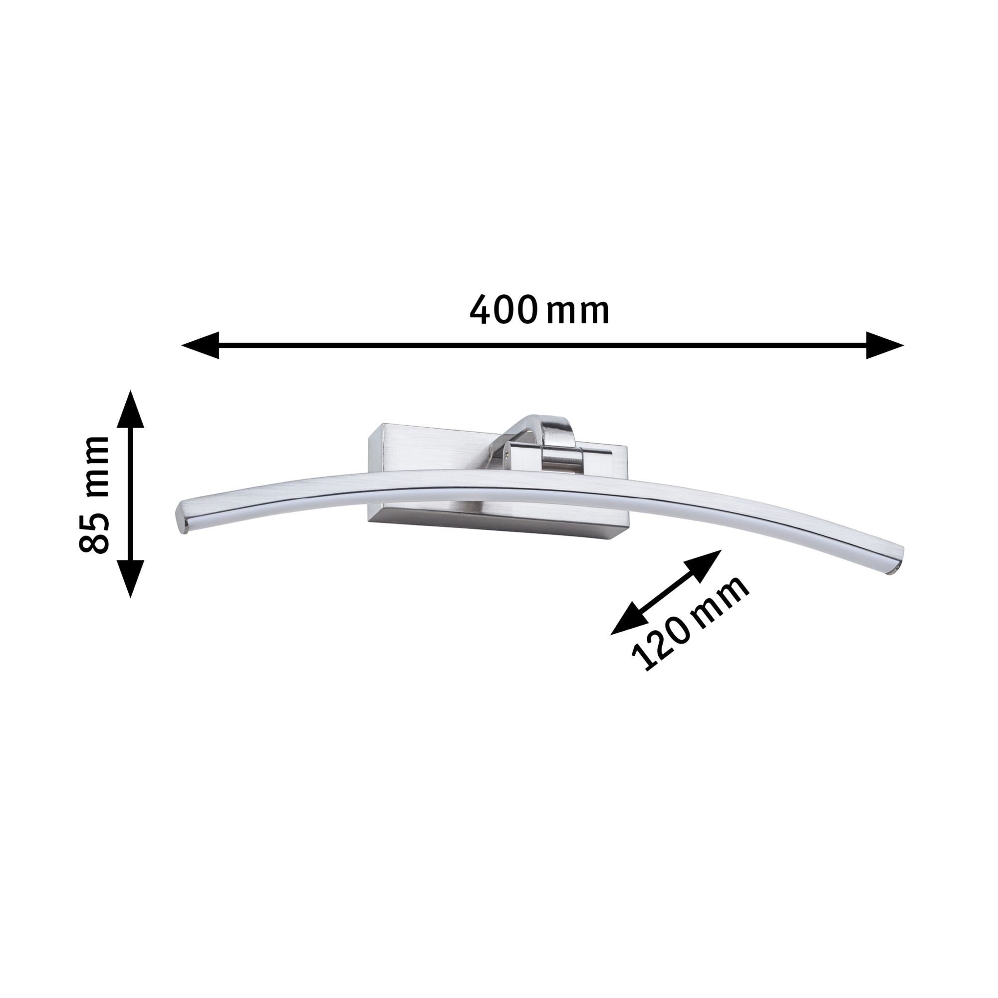 LED Bilderleuchte Bento 3000K 480lm 230V 8,5W Alu gebürstet - Paulmann - 95557