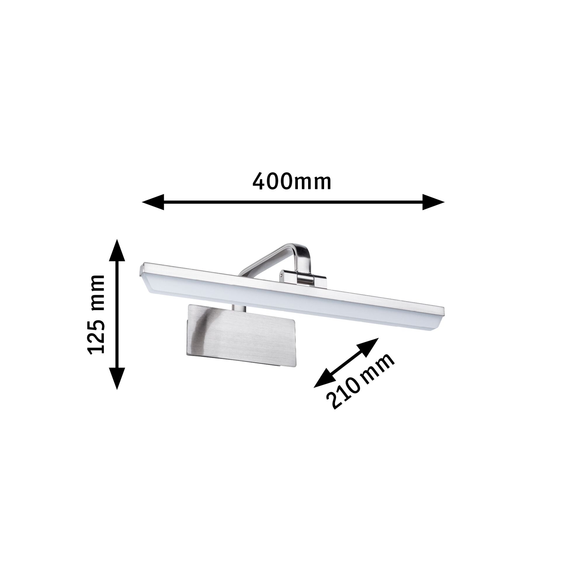 LED Bilderleuchte Renan 3000K 600lm 230V 9,5W Alu gebürstet - Paulmann - 95572