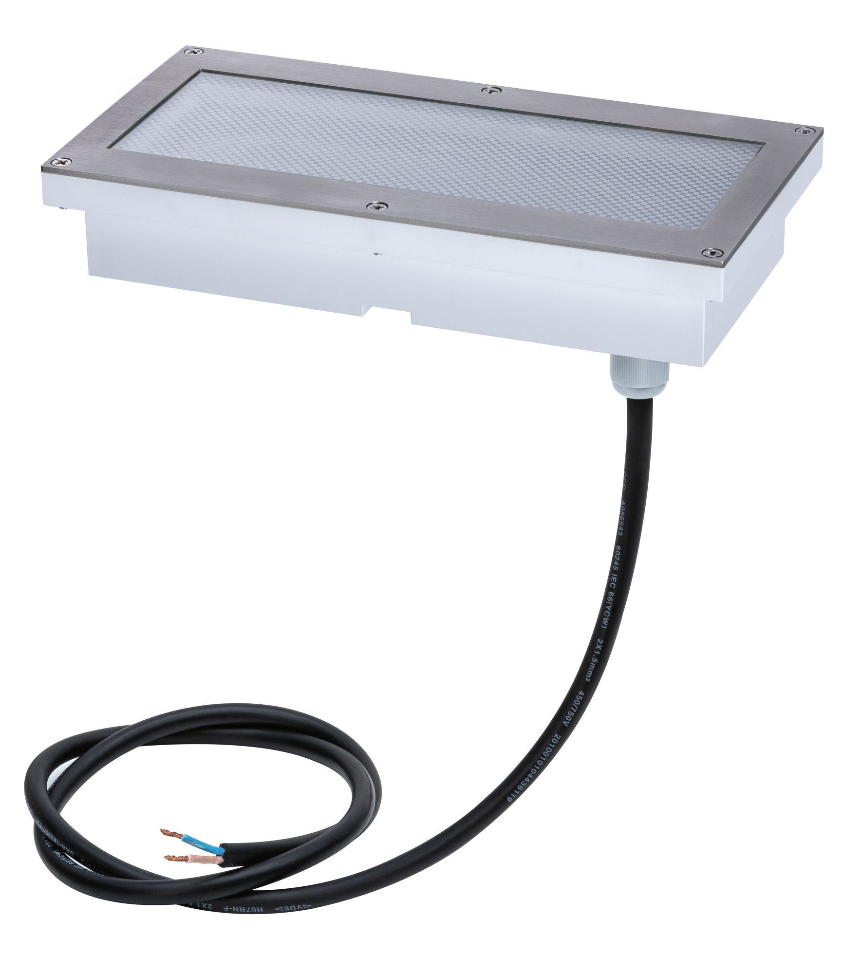 LED Bodeneinbauleuchte Brick Bewegungsmelder IP67 200x100mm 3000K 1,6W 50lm 230V Alu/Grau Metall/Edelstahl - Paulmann - 94337