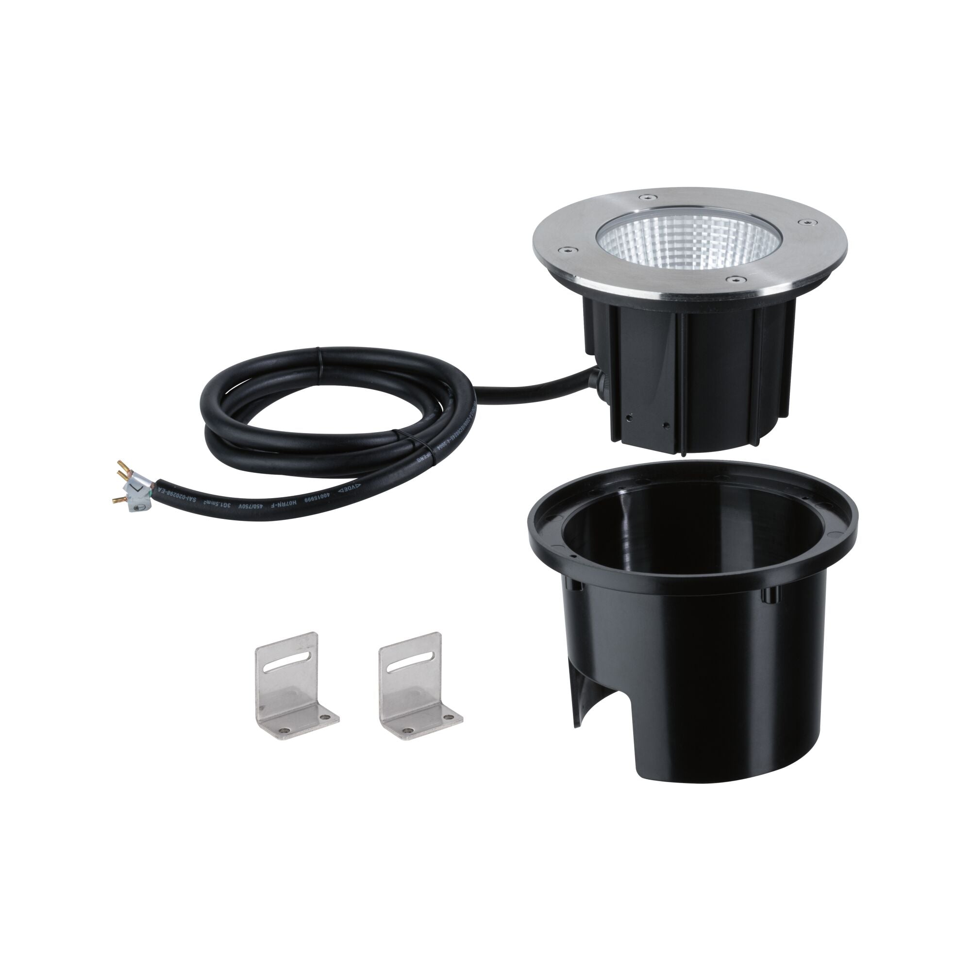 LED Bodeneinbauleuchte Durea IP67 rund 153mm 3000K 8W 530lm 230V Edelstahl Metall - Paulmann - 94654
