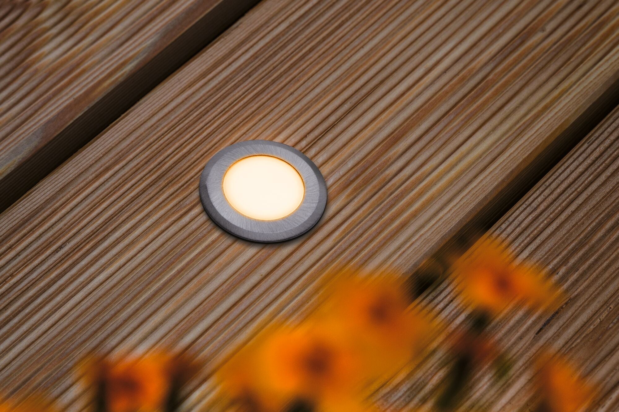 LED Bodeneinbauleuchte Goldlicht IP65 rund 50mm 2200K 2,2W 60lm 230V Alu Kunststoff/Metall - Paulmann - 94726