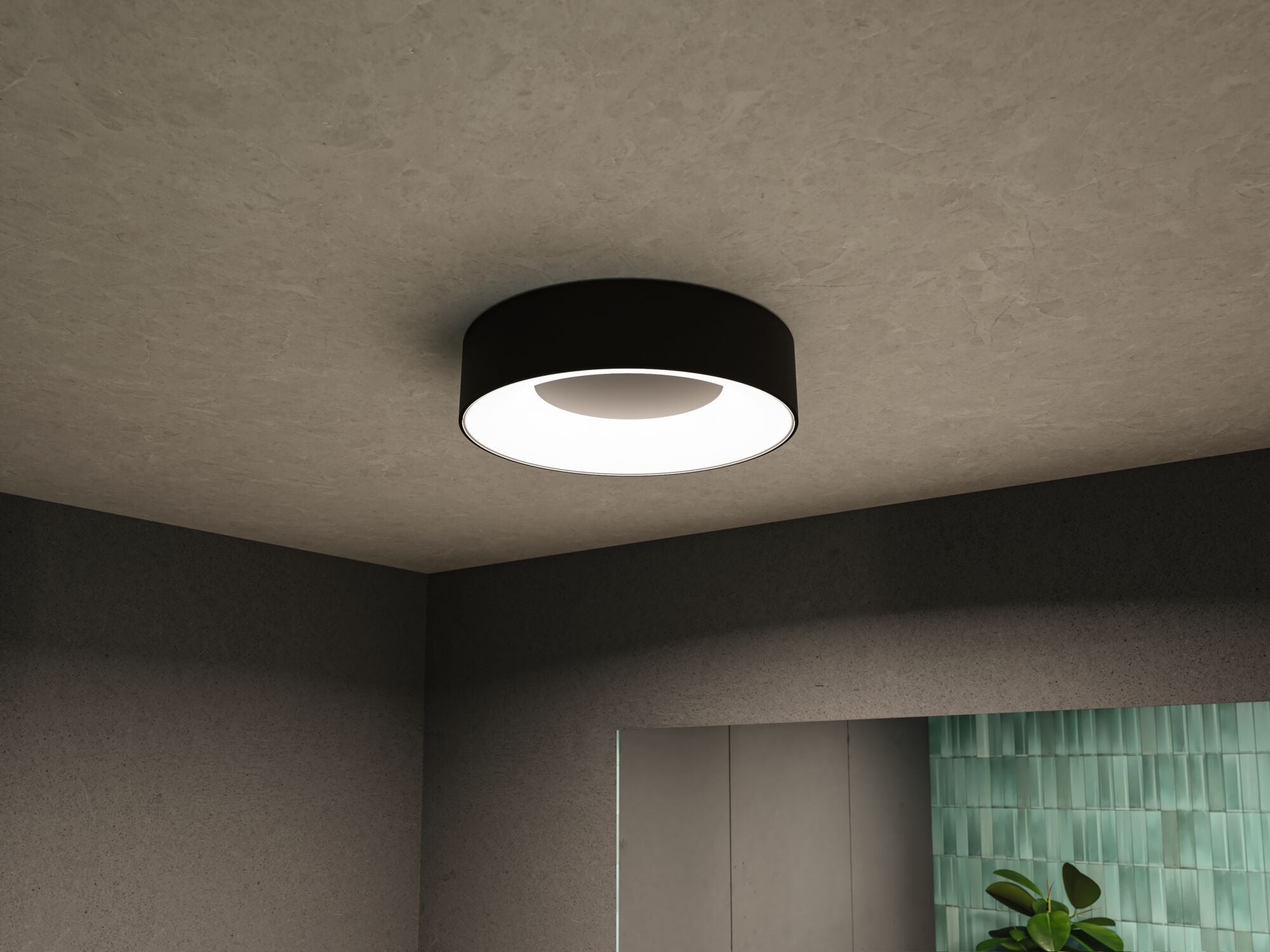 LED Deckenleuchte Casca IP44 White Switch 1500lm 230V 16W Schwarz matt - Paulmann - 71096