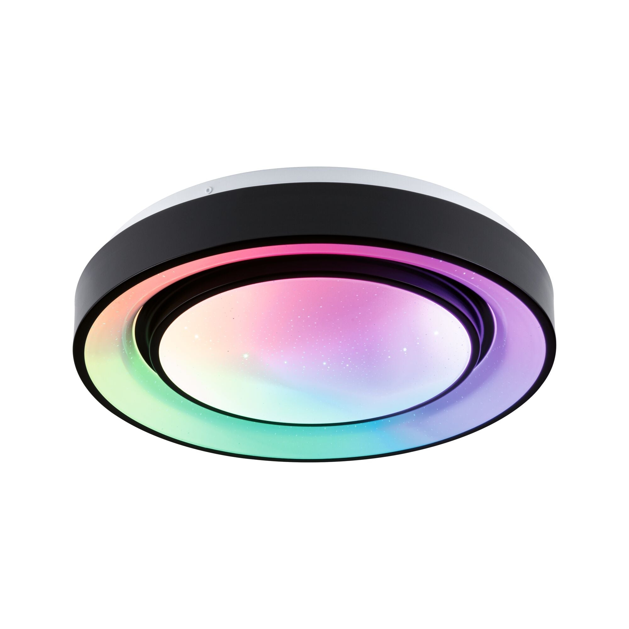 LED Deckenleuchte Rainbow mit Regenbogeneffekt RGBW+ 750lm 230V 22W dimmbar Schwarz/Weiß - Paulmann - 70544