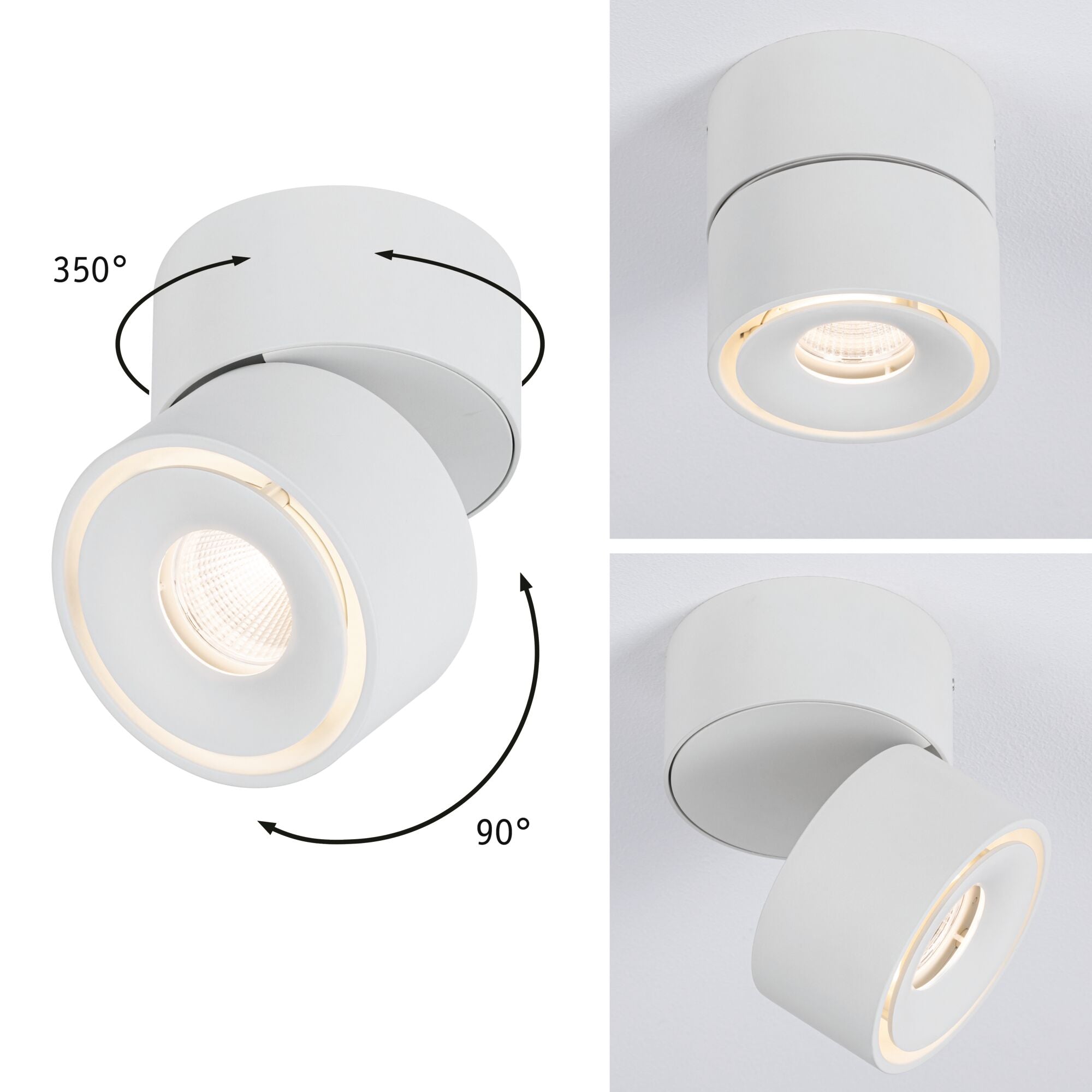 LED Deckenleuchte Spircle 78mm 8W 550lm 230V 3000K Weiß matt - Paulmann - 93373