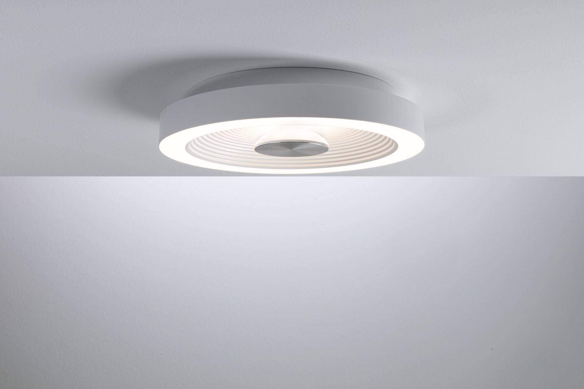 LED Deckenleuchte Volea IP44 3000K 470lm / 1650lm 230V 3,5 / 1x13W dimmbar Weiß/Silber - Paulmann - 71177