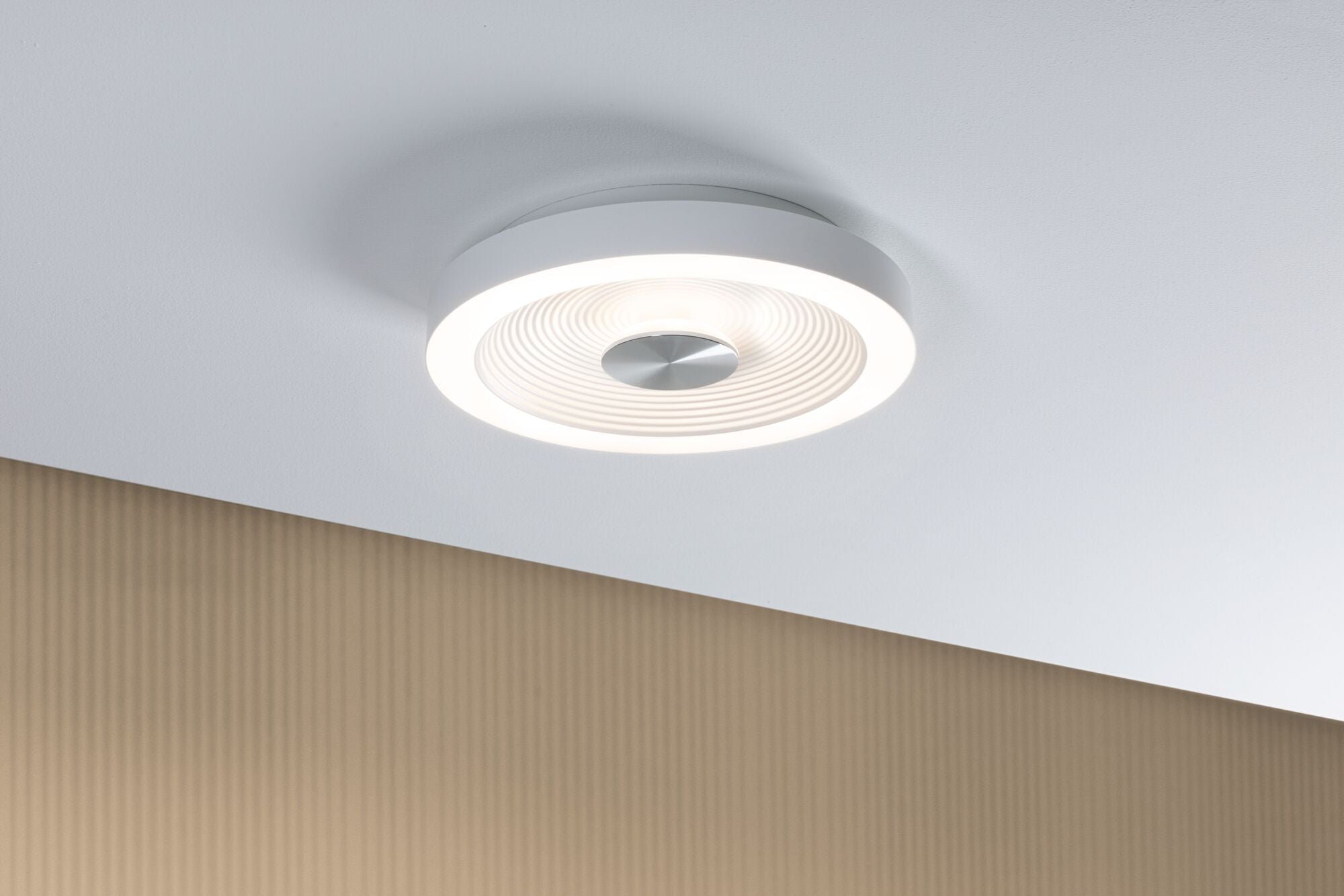 LED Deckenleuchte Volea IP44 3000K 470lm / 1650lm 230V 3,5 / 1x13W dimmbar Weiß/Silber - Paulmann - 71177