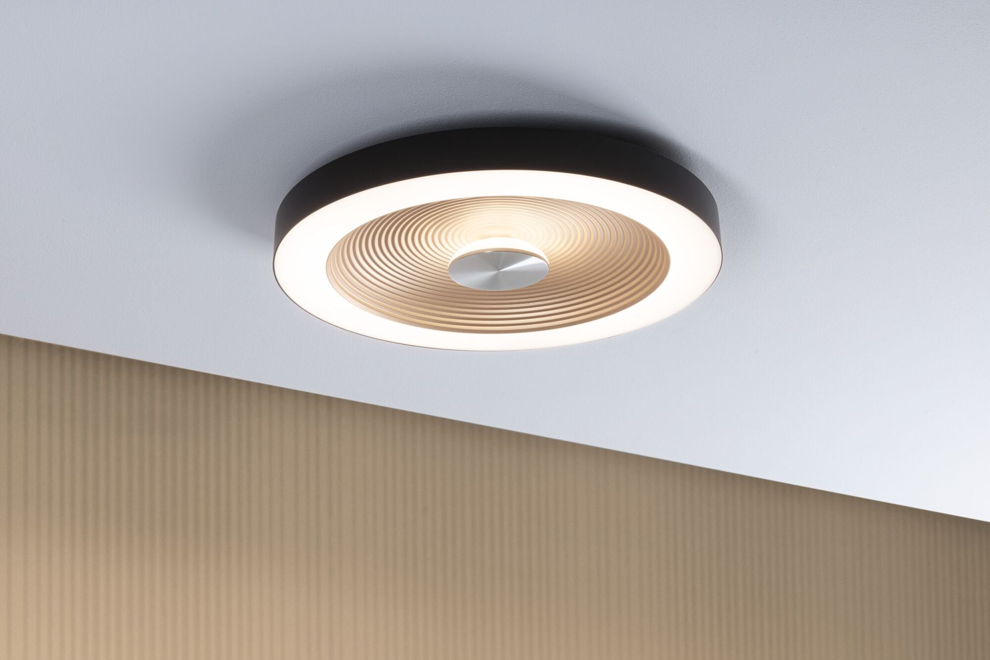 LED Deckenleuchte Volea IP44 3000K 500lm / 2400lm 230V 4 / 1x18,5W dimmbar Schwarz/Gold - Paulmann - 71180