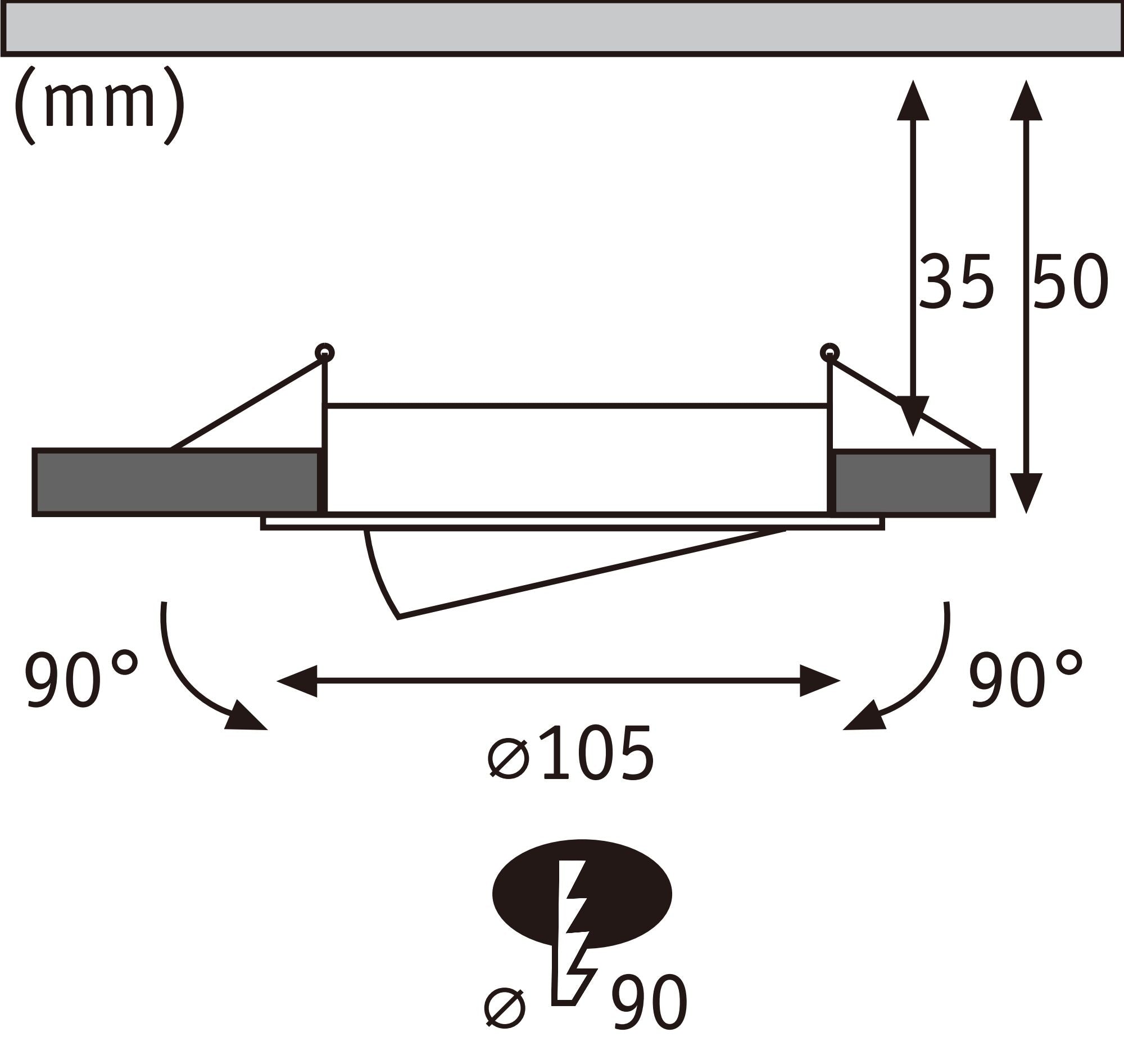 LED Einbauleuchte Aumus 3er - Set rund 105mm 90° 3x5W 3x700lm 230V dimmbar 2700 - 6500K Chrom matt - Paulmann - 92256