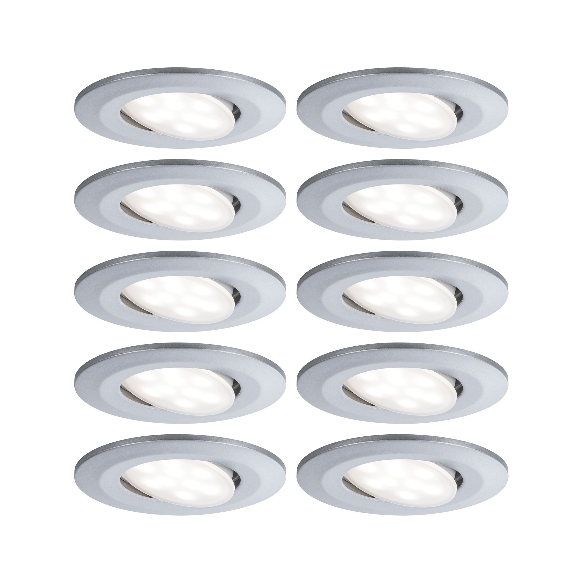 LED Einbauleuchte Calla Basisset schwenkbar IP65 rund 90mm 30° 10x6W 10x530lm 230V 4000K Chrom matt - Paulmann - 99923