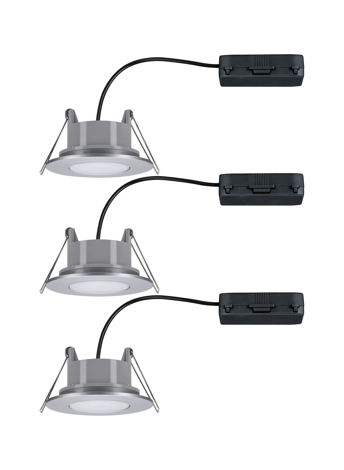 LED Einbauleuchte Calla Basisset schwenkbar IP65 rund 90mm 30° 3x5,2W 3x460lm 230V dimmbar 4000K Chrom matt - Paulmann - 99933