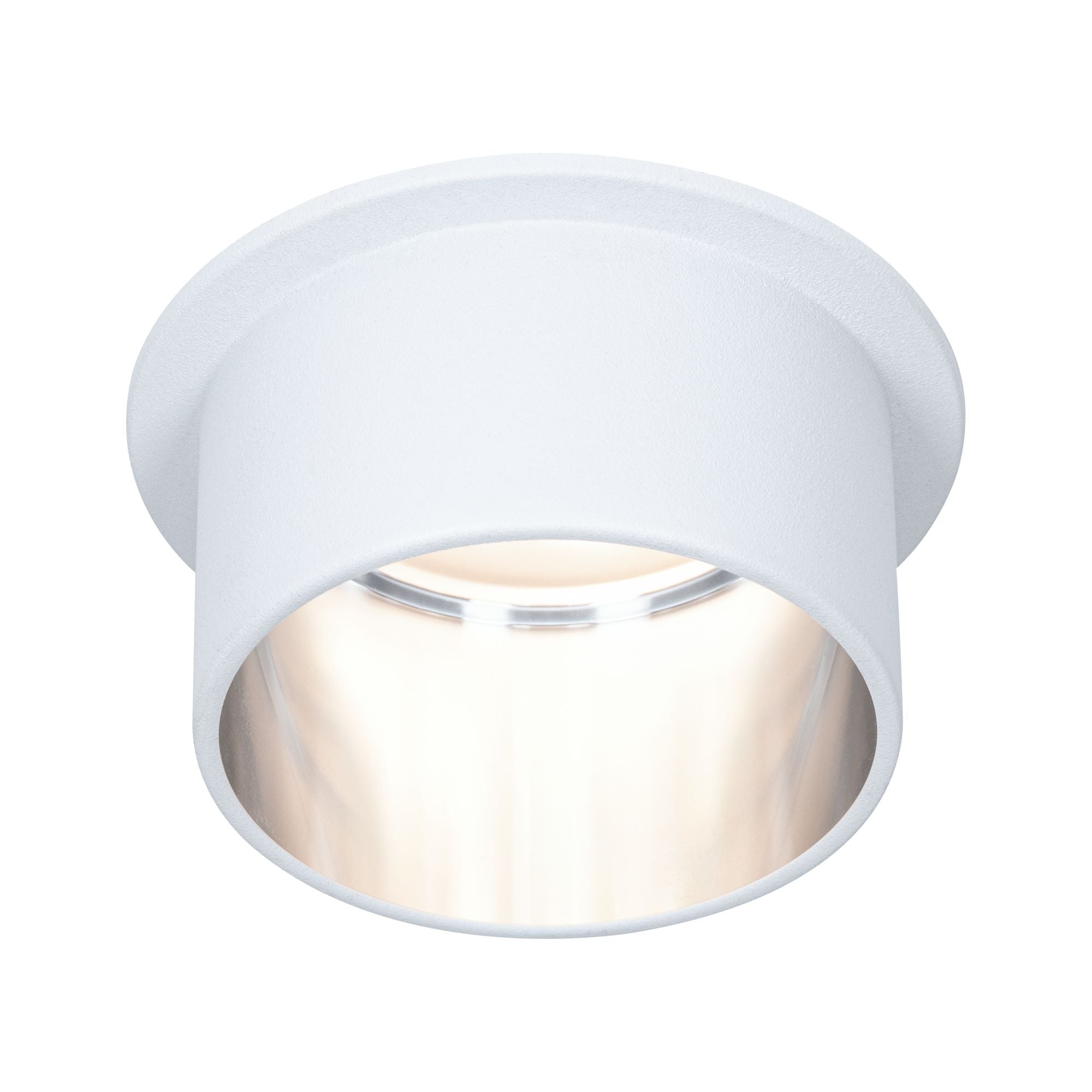 LED Einbauleuchte Gil Coin IP44 rund 68mm Coin 6W 470lm 230V dimmbar 2700K Weiß matt/Eisen gebürstet - Paulmann - 93384