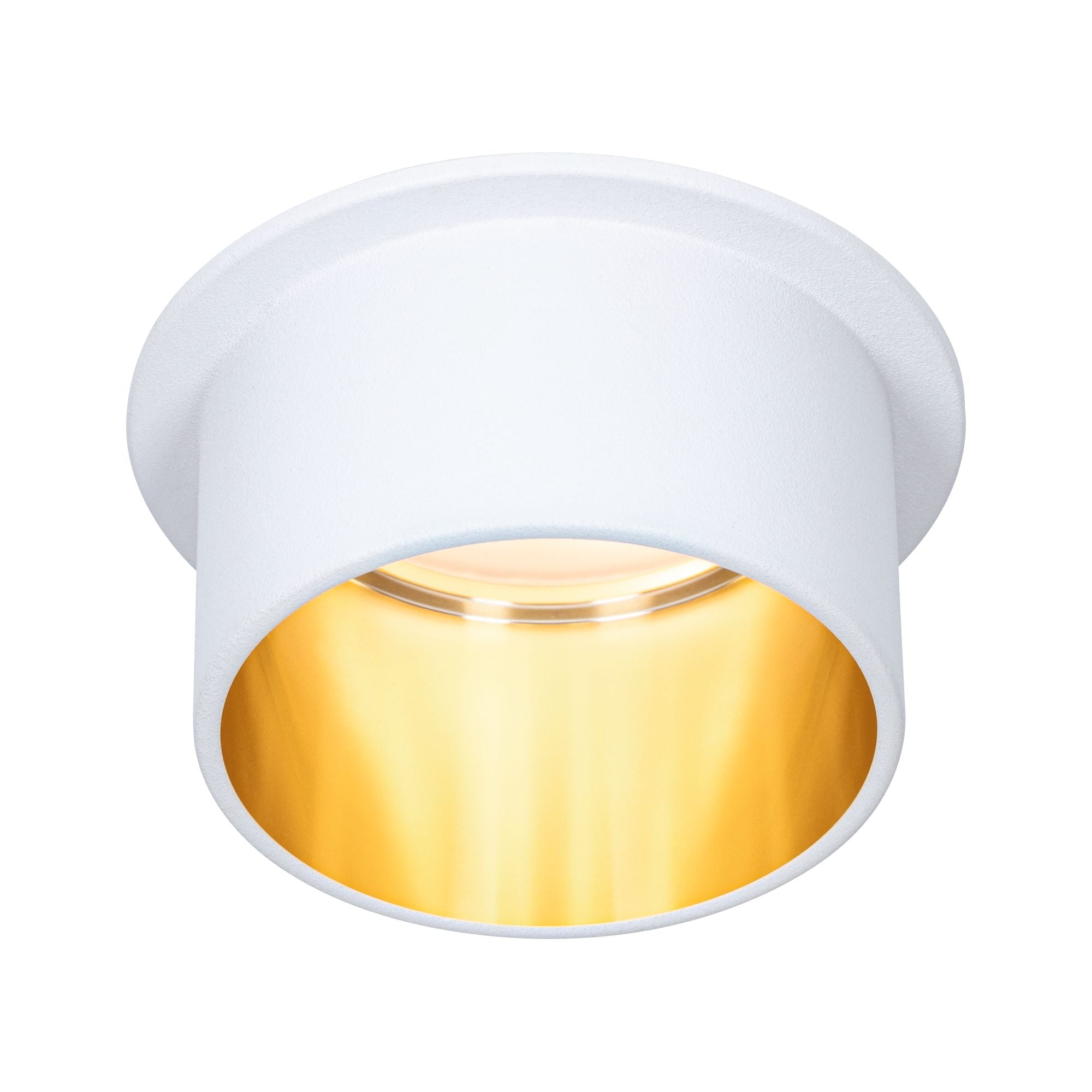 LED Einbauleuchte Gil Coin IP44 rund 68mm Coin 6W 470lm 230V dimmbar 2700K Weiß matt/Gold - Paulmann - 93380