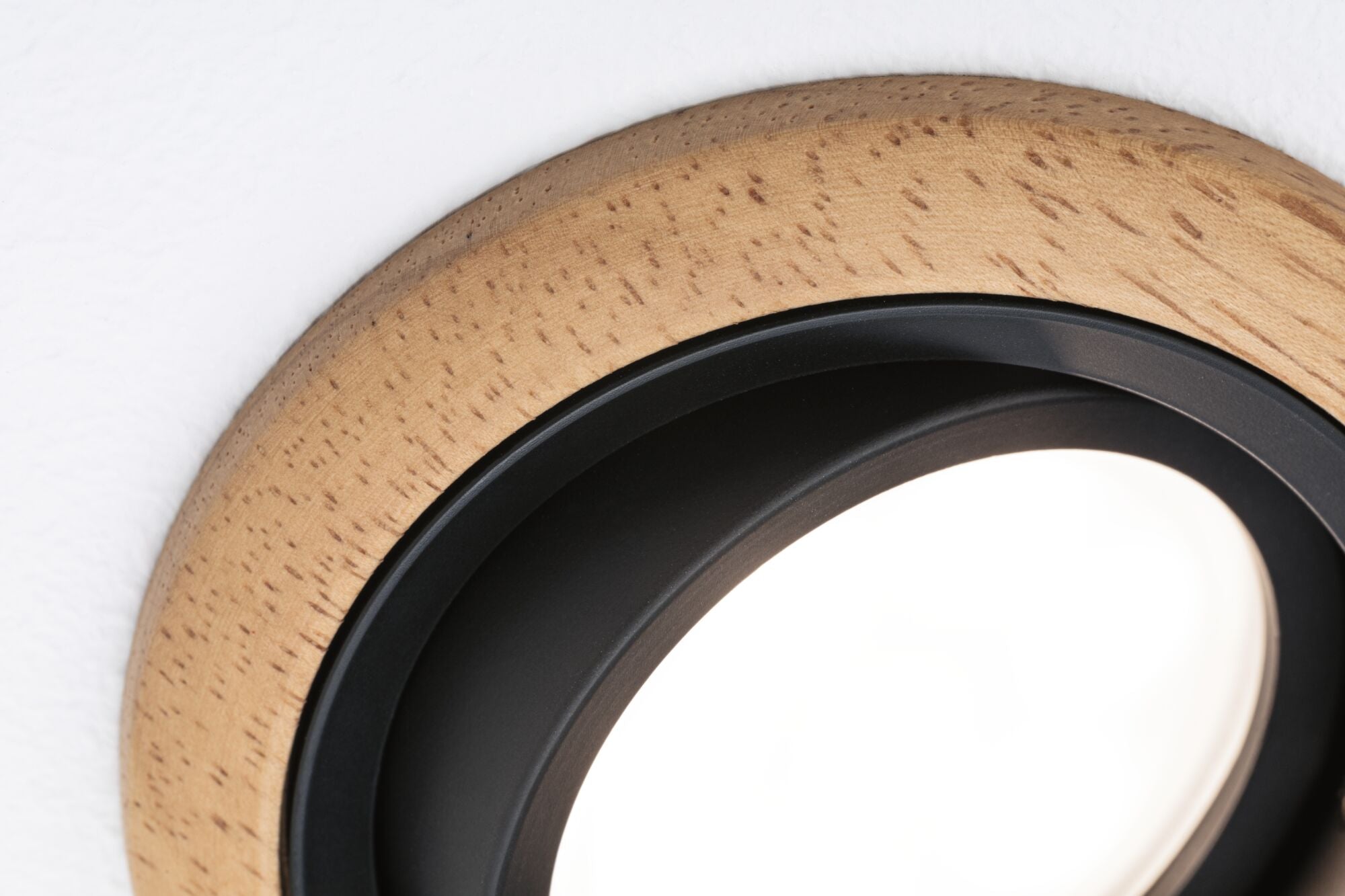 LED Einbauleuchte Lanati Einzelspot rund 84mm 30° Coin 6W 470lm 230V 2700K Holzoptik Eiche/Schwarz matt - Paulmann - 92238
