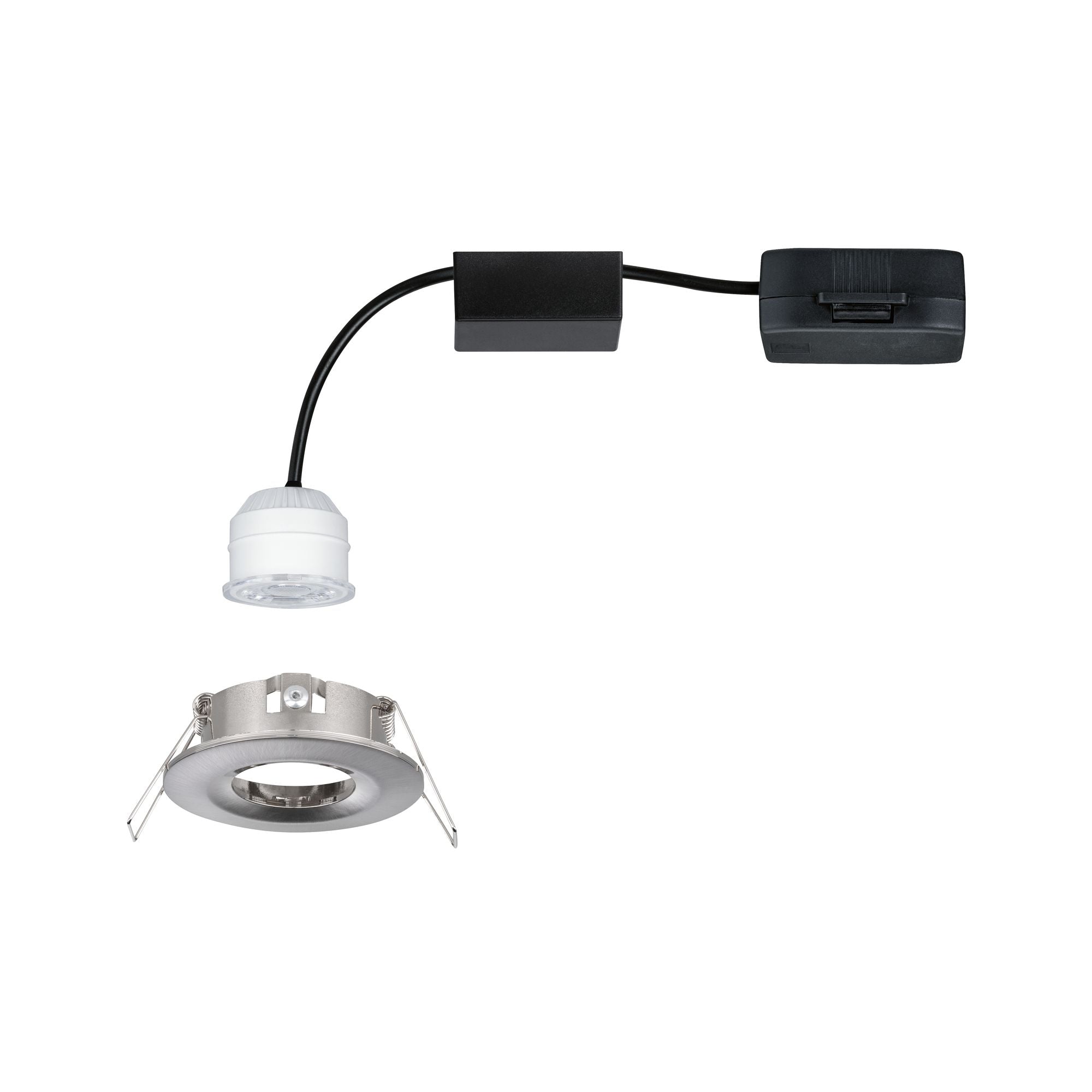 LED Einbauleuchte Nova Mini Coin Einzelleuchte starr IP44 rund 65mm Coin 4W 310lm 230V 2700K Eisen gebürstet - Paulmann - 94300