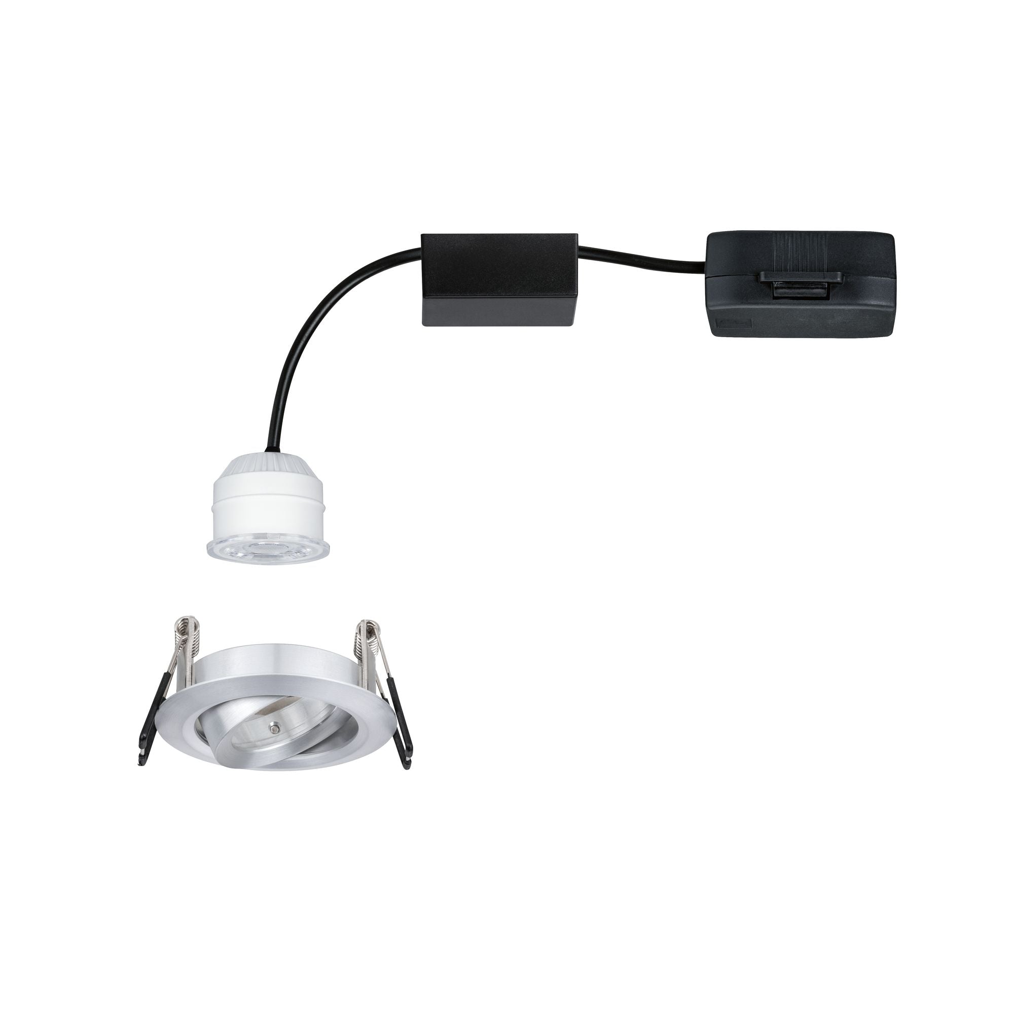 LED Einbauleuchte Nova Mini Plus Coin Einzelleuchte schwenkbar rund 66mm 15° Coin 4,2W 300lm 230V dimmbar 2700K Alu - Paulmann - 92974