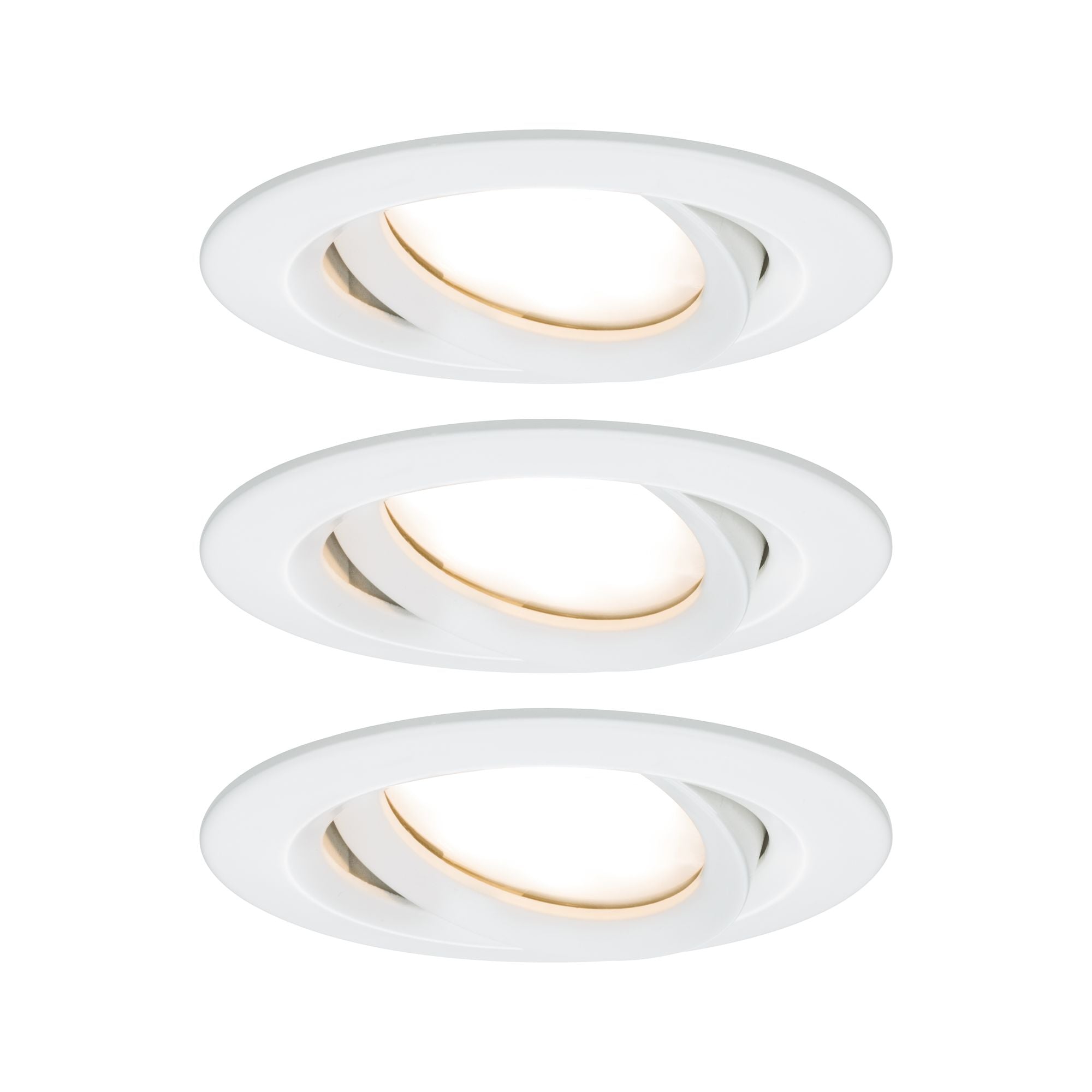 LED Einbauleuchte Nova Plus Coin Basisset schwenkbar IP65 rund 93mm 30° Coin 3x6W 3x470lm 230V dimmbar 2700K Weiß matt - Paulmann - 93682