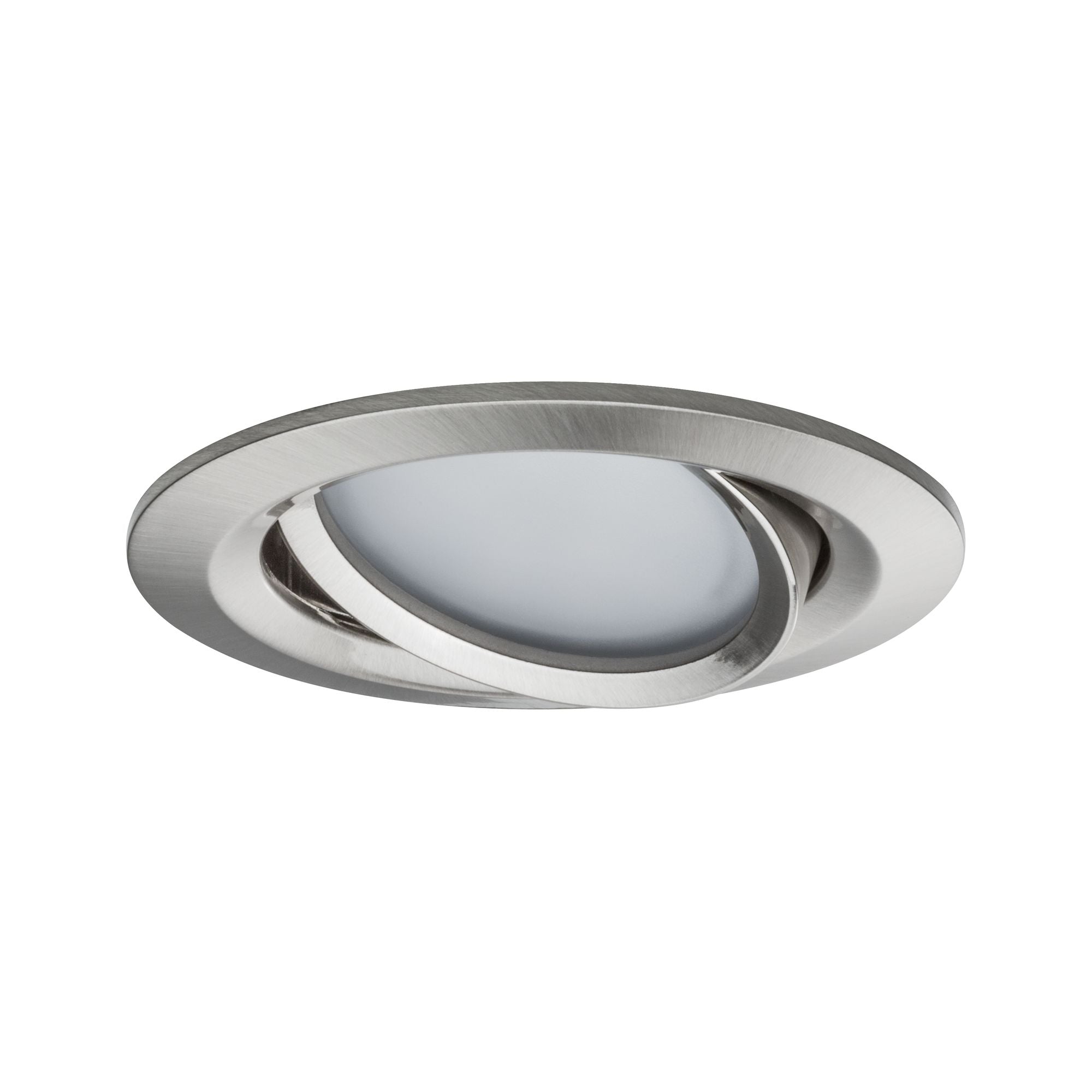LED Einbauleuchte Nova Plus Coin Basisset schwenkbar rund 84mm 50° Coin 3x5,2W 3x400lm 230V dimmbar RGBW+ Eisen gebürstet - Paulmann - 92965
