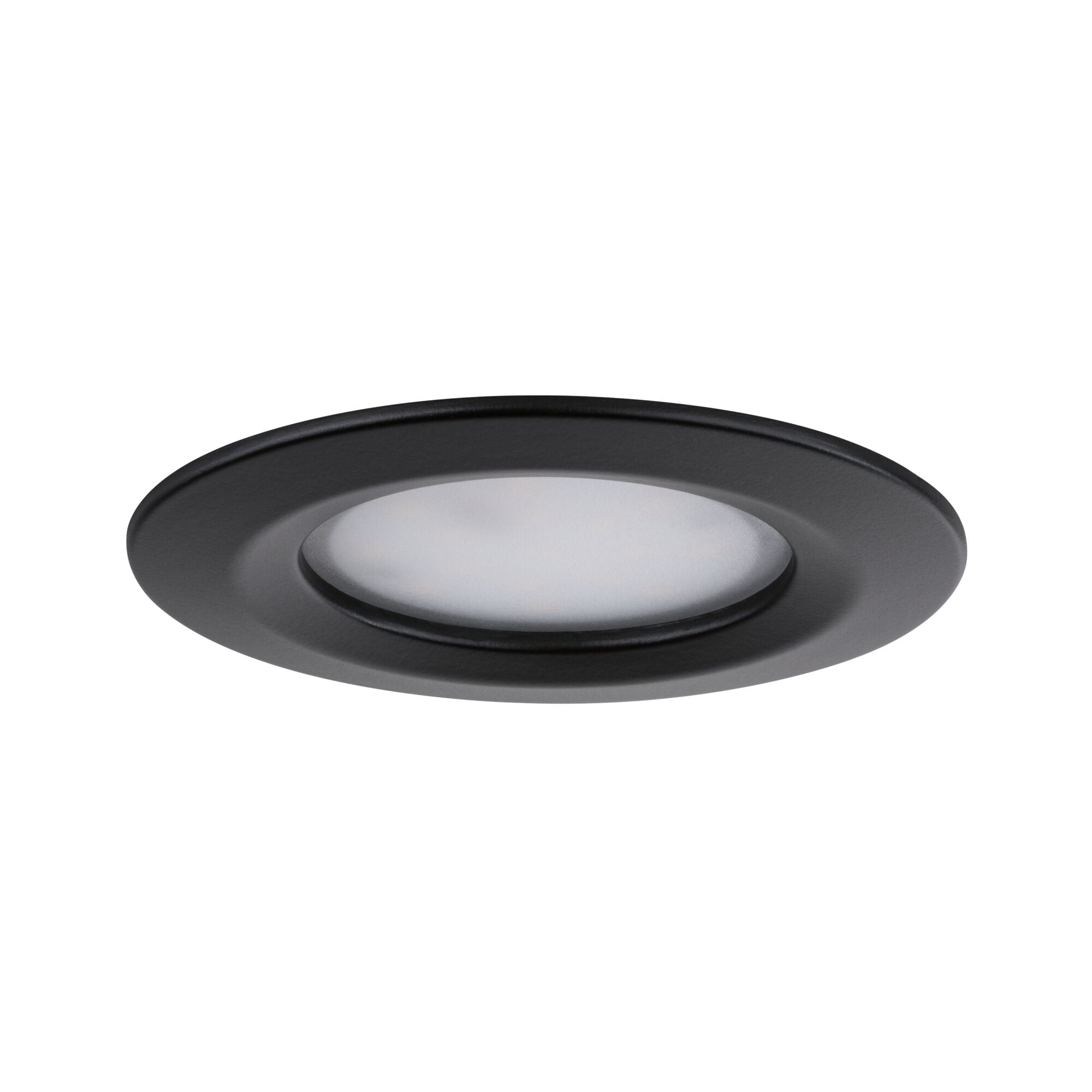 LED Einbauleuchte Nova Plus Coin Basisset starr IP44 rund 78mm Coin 3x6W 3x470lm 230V dimmbar 2700K Schwarz matt - Paulmann - 93081