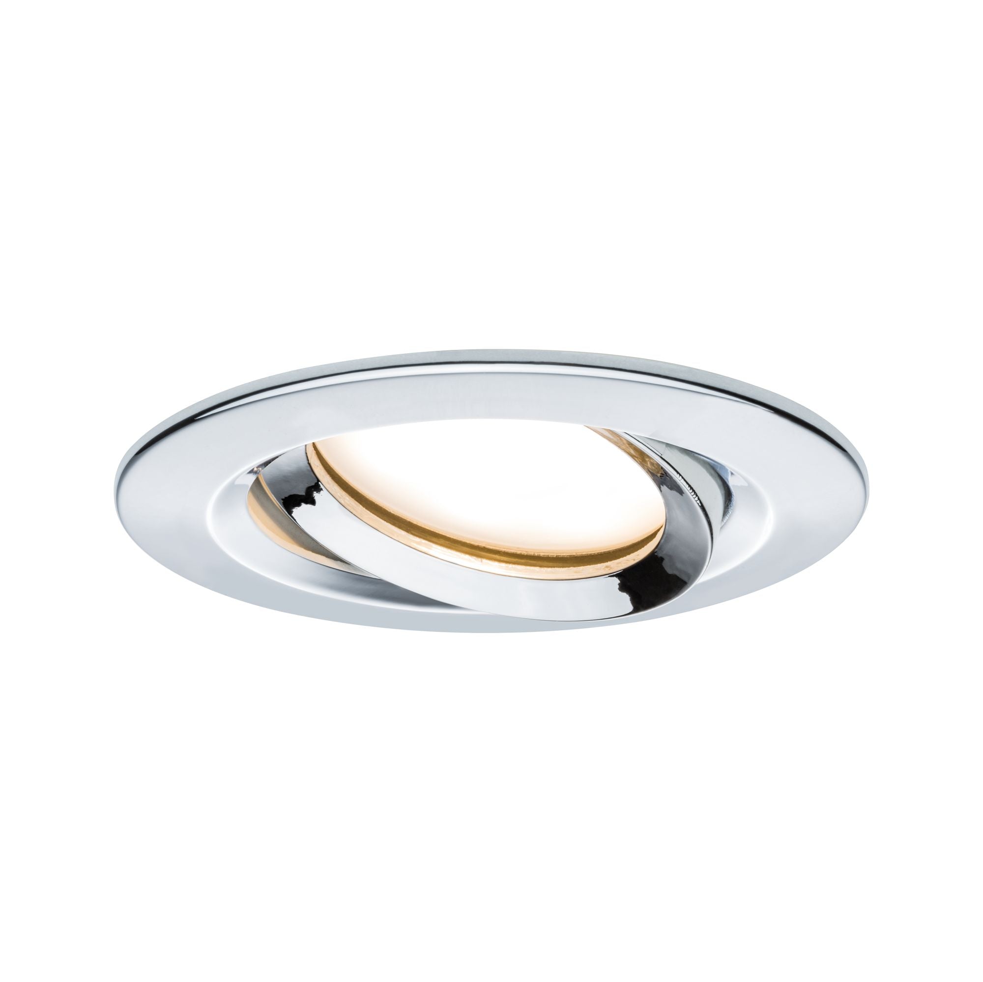 LED Einbauleuchte Nova Plus Coin Einzelleuchte schwenkbar IP65 rund 93mm 30° Coin 6W 470lm 230V dimmbar 2700K Chrom - Paulmann - 93683