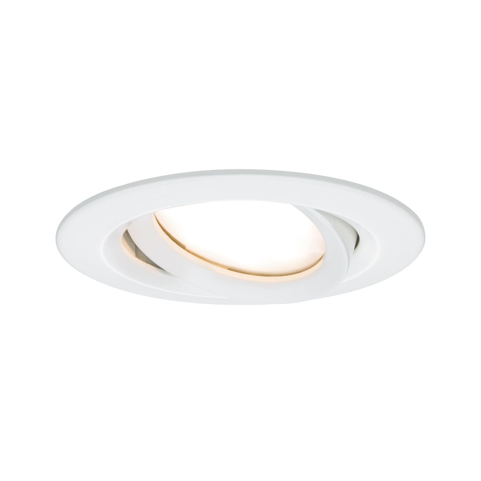 LED Einbauleuchte Nova Plus Coin Einzelleuchte schwenkbar IP65 rund 93mm 30° Coin 6W 470lm 230V dimmbar 2700K Weiß matt - Paulmann - 93681