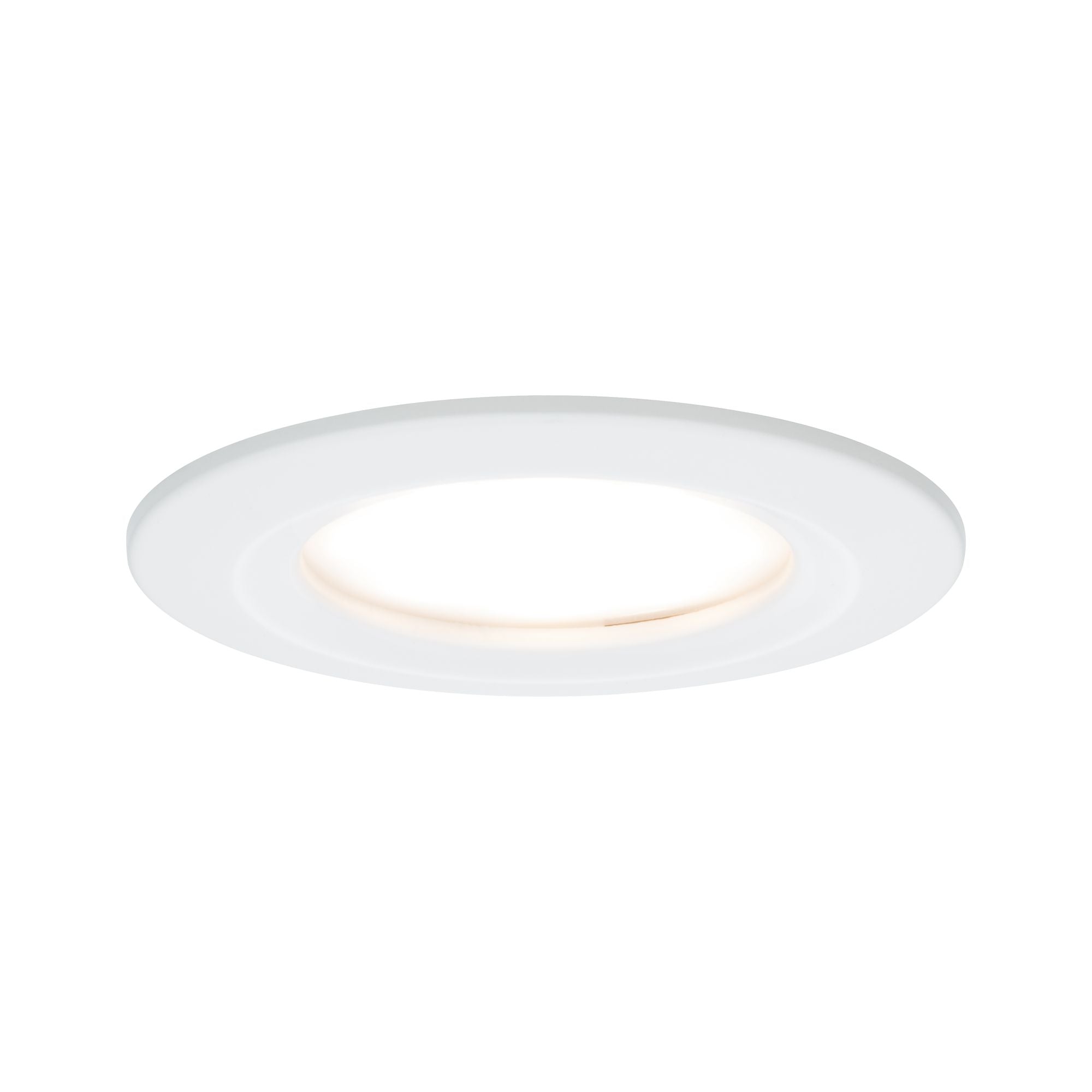 LED Einbauleuchte Nova Plus Coin Einzelleuchte starr IP44 rund 78mm Coin 6W 470lm 230V dimmbar 2700K Weiß matt - Paulmann - 93869