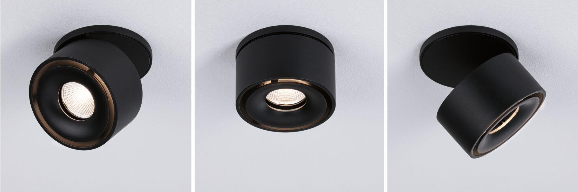 LED Einbauleuchte Spircle rund 78mm 8W 550lm 230V 3000K Schwarz matt - Paulmann - 93370