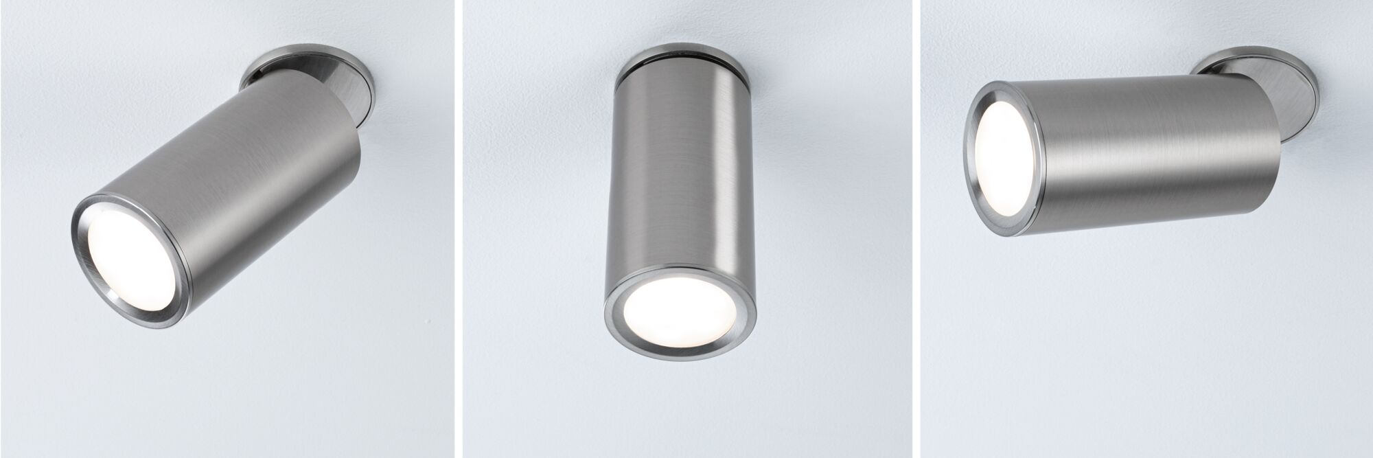 LED Einbauleuchte Turnal rund 60mm 90° Coin 6W 470lm 230V dimmbar 2700K Eisen gebürstet - Paulmann - 93090