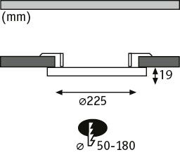 LED Einbaupanel 2in1 Cover - it rund 225mm 16,5W 1200lm 4000K Weiß matt - Paulmann - 95391