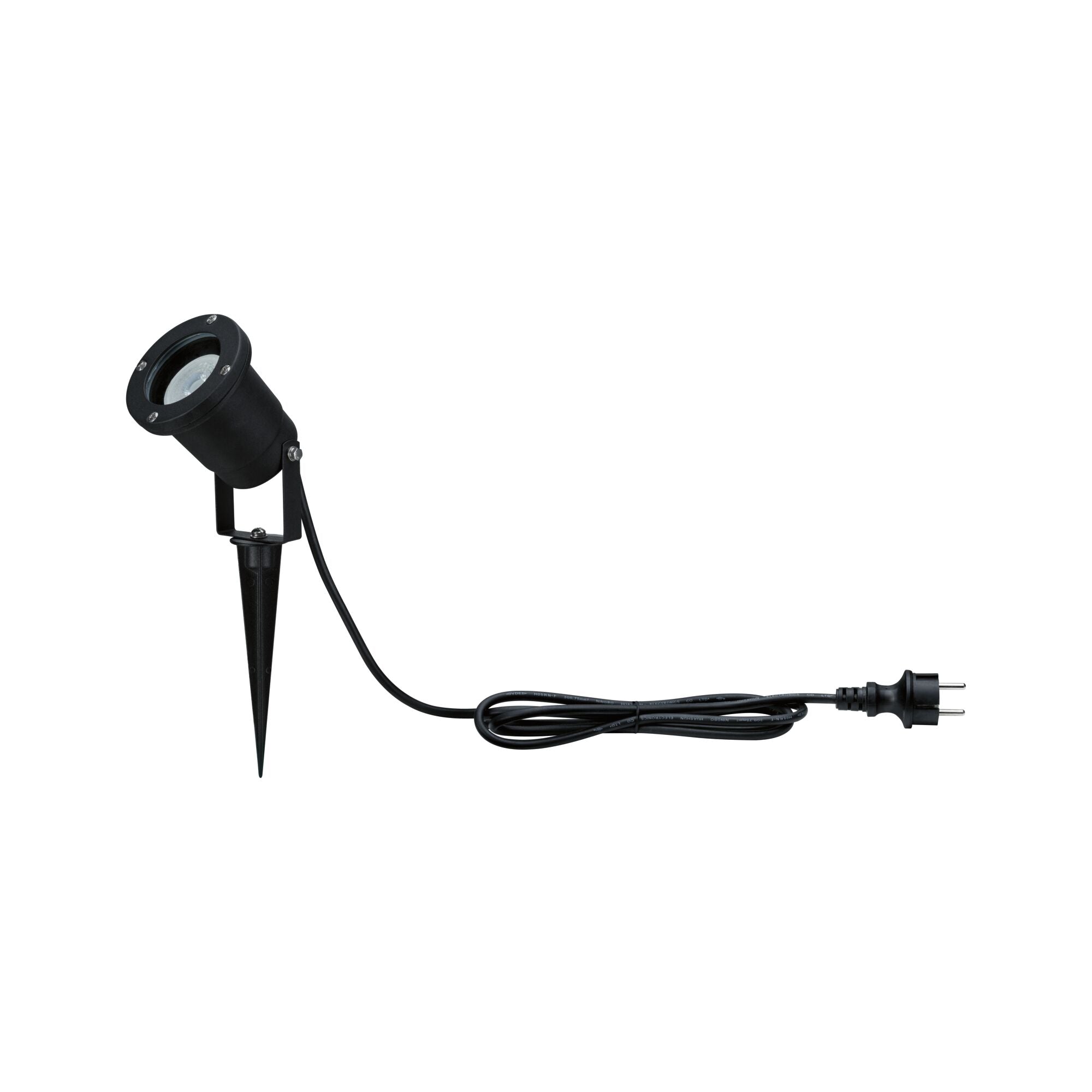 LED Gartenstrahler Goldlicht IP65 rund 92mm 2200K 4,3W 320lm 230V 38 - 38° Schwarz Metall - Paulmann - 94731