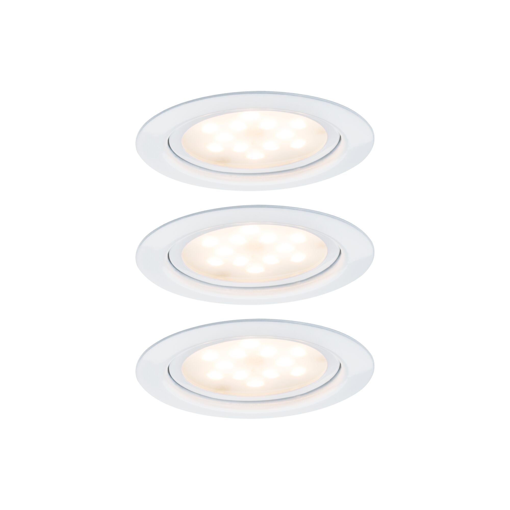 LED Möbeleinbauleuchten Micro Line 3er - Set rund 65mm 3x4,5W 3x300lm 230V 2700K Weiß - Paulmann - 93554