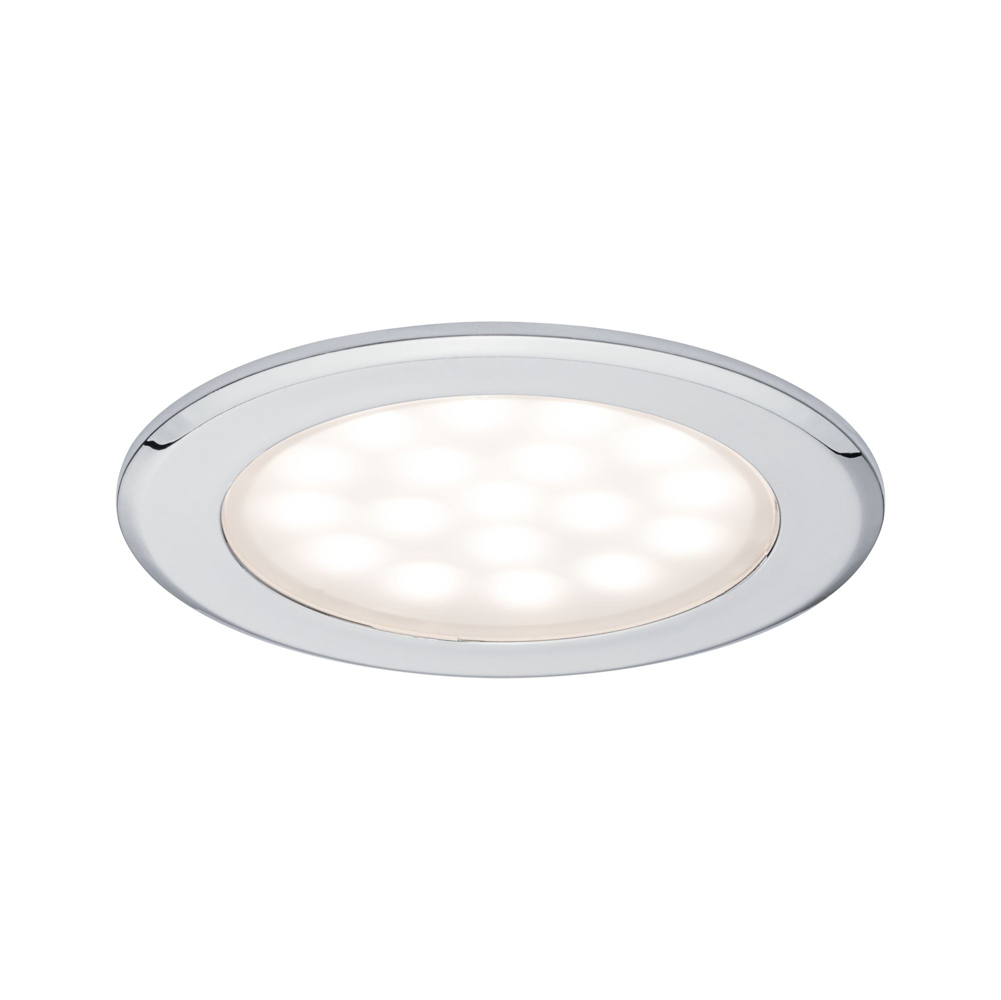 LED Möbeleinbauleuchten Spiegelschrank rund 65mm 2x2,5W 2x180lm 230/12V 3000K Chrom - Paulmann - 99920
