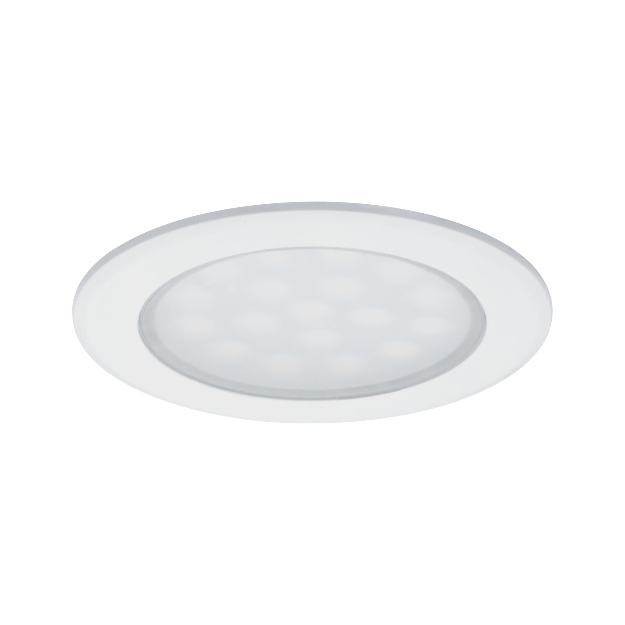LED Möbeleinbauleuchten Spiegelschrank rund 65mm 2x2,5W 2x180lm 230/12V 3000K Weiß matt - Paulmann - 99921