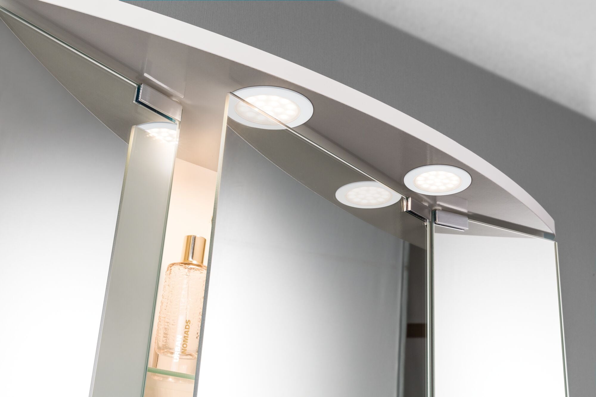 LED Möbeleinbauleuchten Spiegelschrank rund 65mm 2x2,5W 2x180lm 230/12V 3000K Weiß matt - Paulmann - 99921
