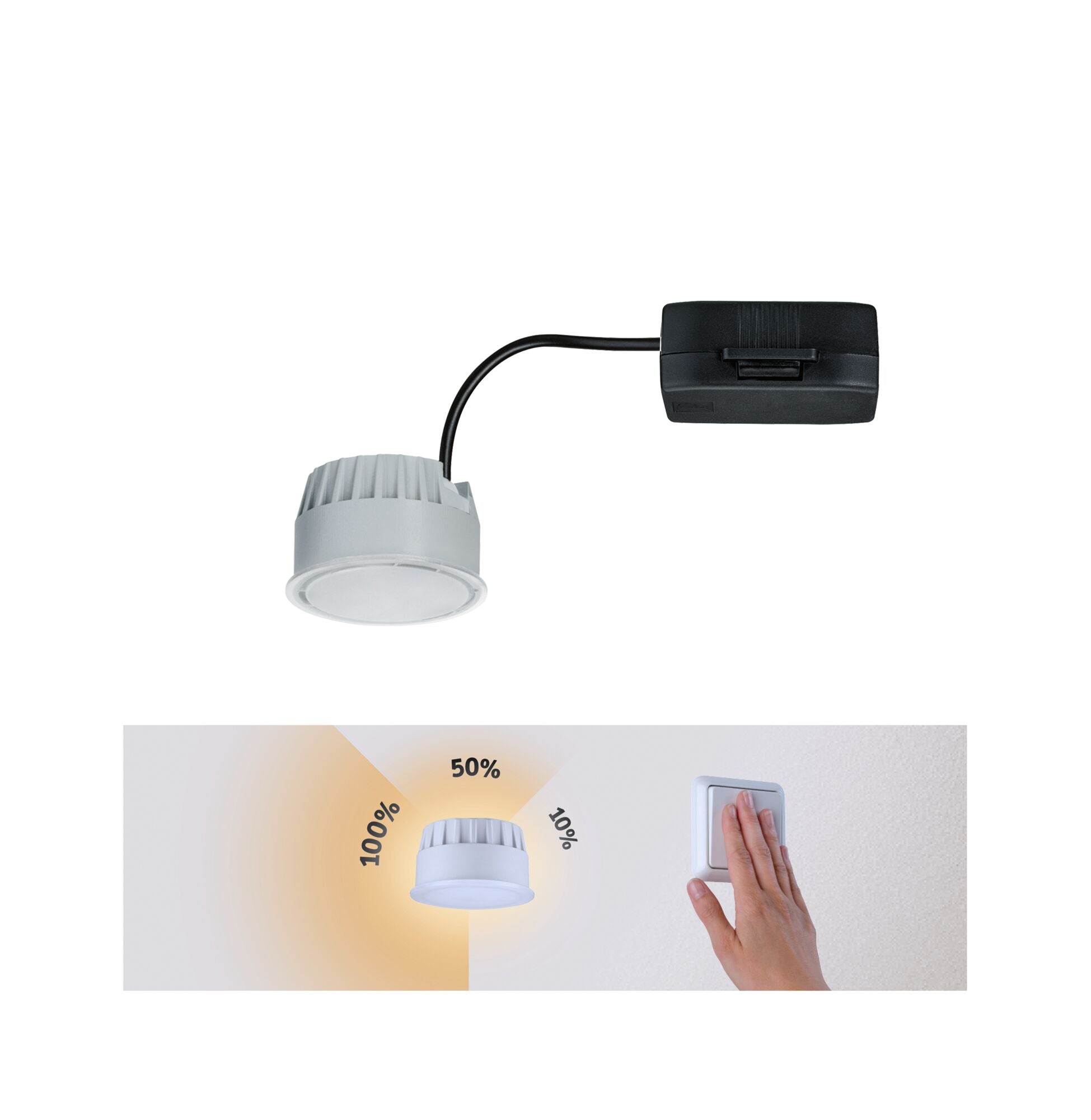 LED Modul Einbauleuchte Nova Coin rund 51mm Coin 6W 530lm 230V dimmbar 4000K Satin - Paulmann - 93072