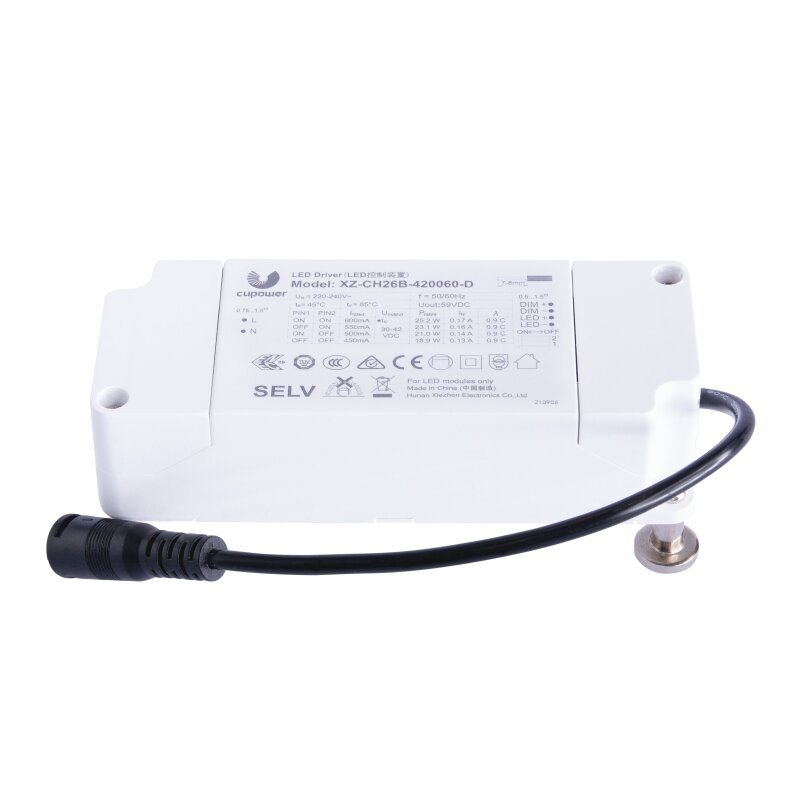 LED - Netzteil CC für QUICK - FIXadapt max. 26W 450 - 600mA 30 - 42V dimmbar 1 - 10V - Dotlux - 5390 - M