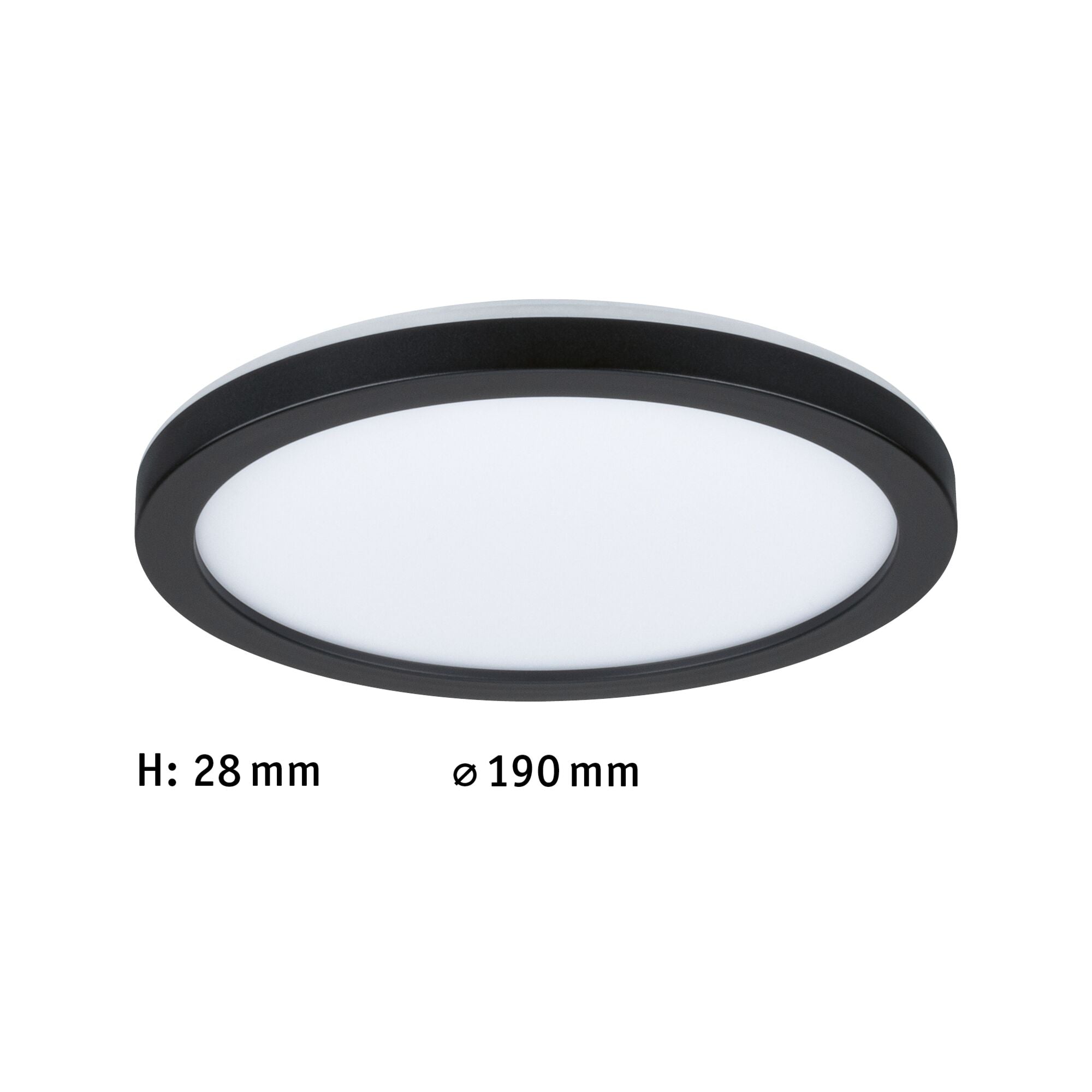 LED Panel Atria Shine Backlight rund 190mm 11,2W 850lm 4000K Schwarz - Paulmann - 71011
