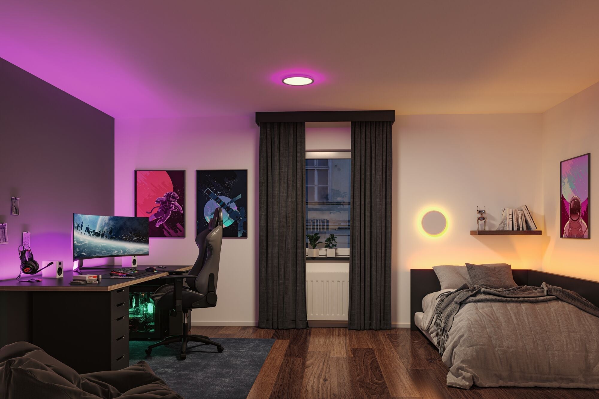 LED Panel Atria Shine rund 290mm 192W 1500lm RGB+ Weiß dimmbar - Paulmann - 71191