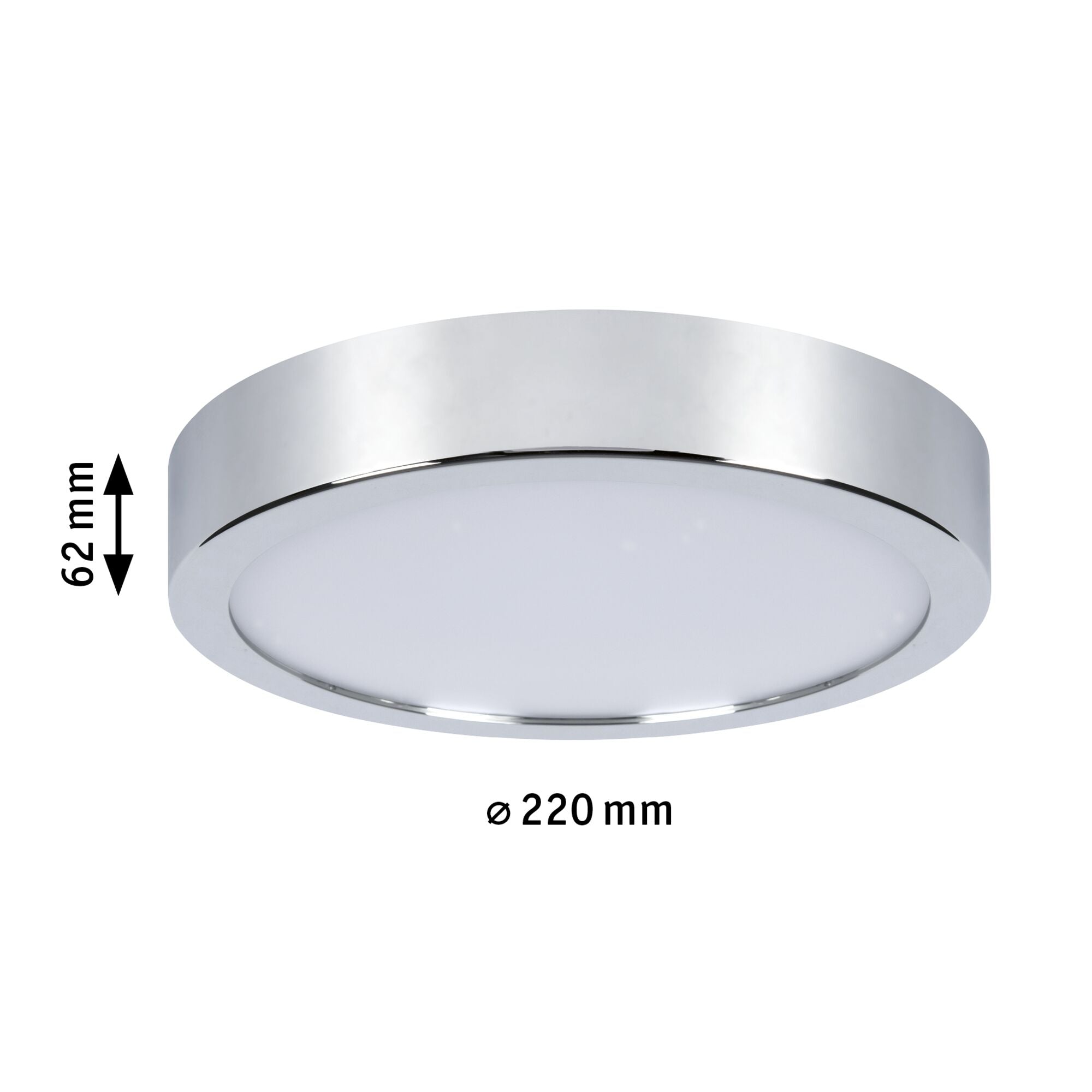 LED Panel Aviar IP44 rund 220mm 13W 950lm 4000K Chrom dimmbar - Paulmann - 78922