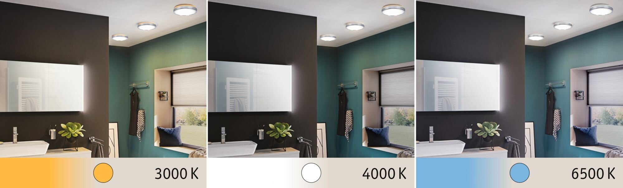 LED Panel Aviar IP44 rund 360mm 24W 2200lm White Switch Chrom - Paulmann - 78927