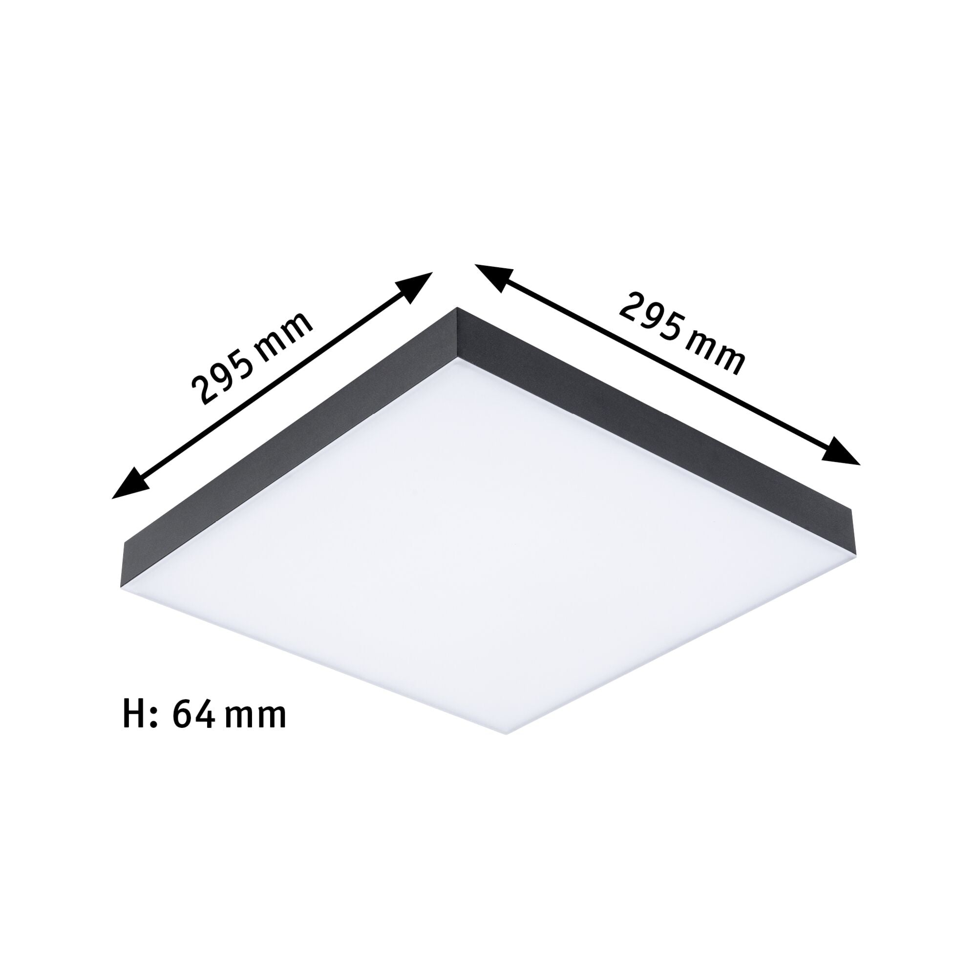 LED Panel Velora Rainbow dynamicRGBW eckig 295x295mm 13,2W 1140lm RGB+ Schwarz dimmbar - Paulmann - 79907