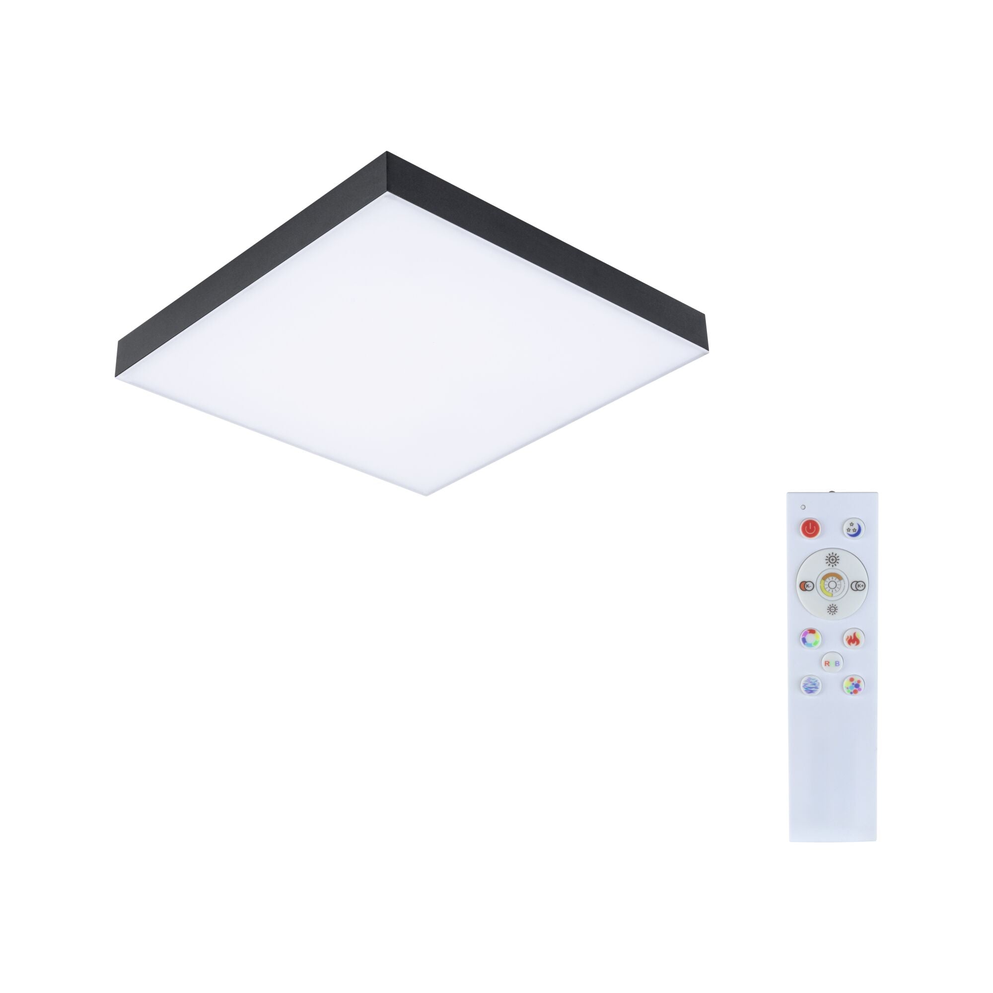 LED Panel Velora Rainbow dynamicRGBW eckig 295x295mm 13,2W 1140lm RGB+ Schwarz dimmbar - Paulmann - 79907