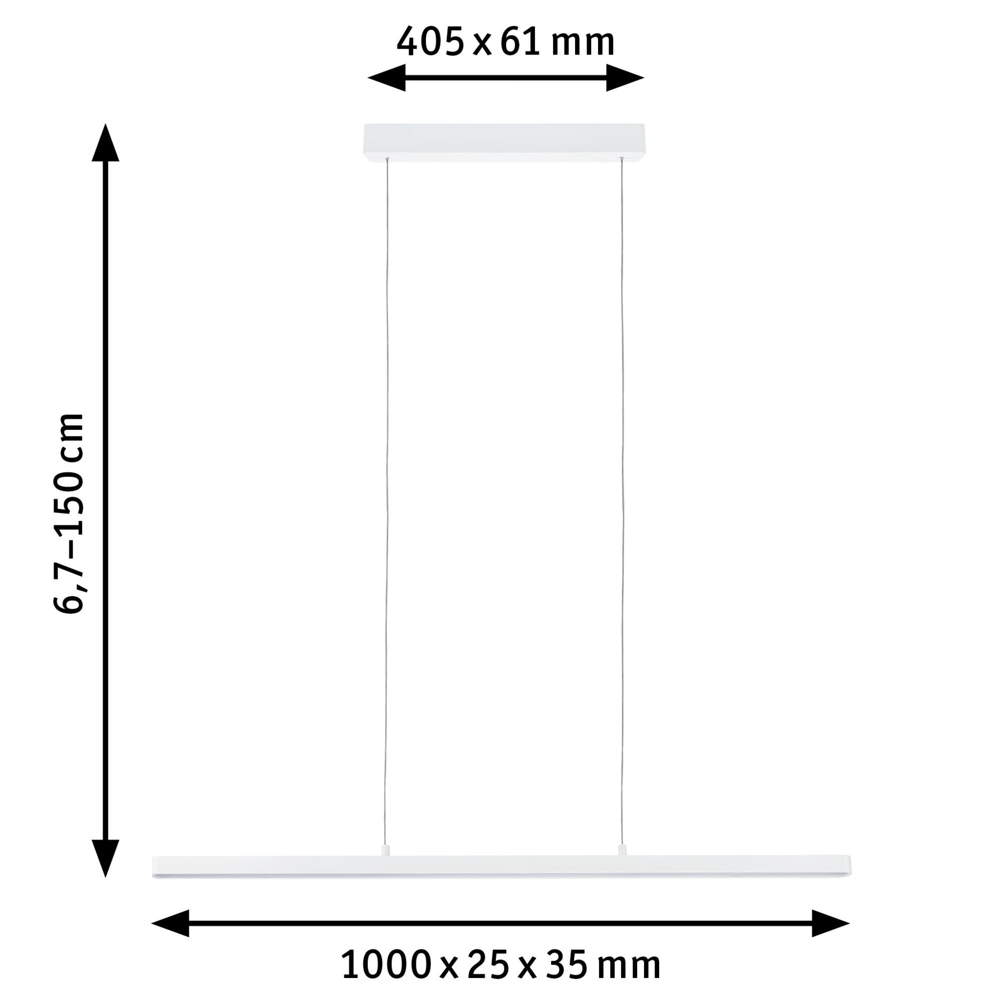 LED Pendelleuchte Lento Tunable White 3x2100lm 3x13,5W Weiß matt dimmbar - Paulmann - 79887