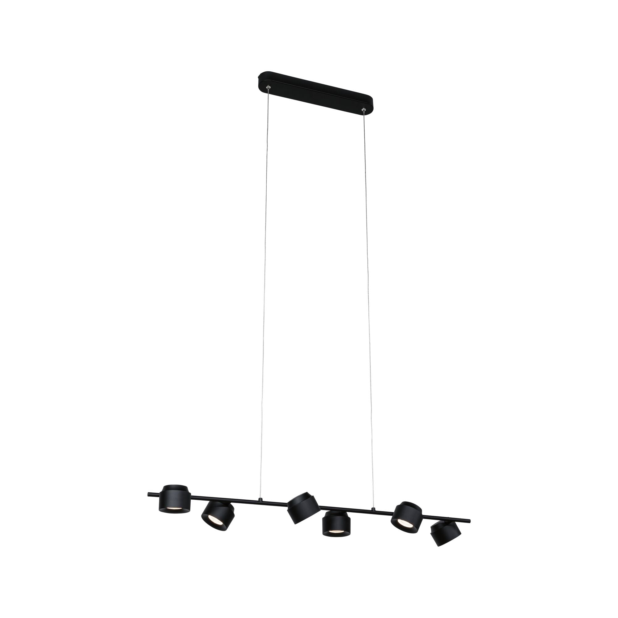 LED Pendelleuchte Puric Pane 2700K 6x350lm 6x4,5W Schwarz dimmbar - Paulmann - 79773