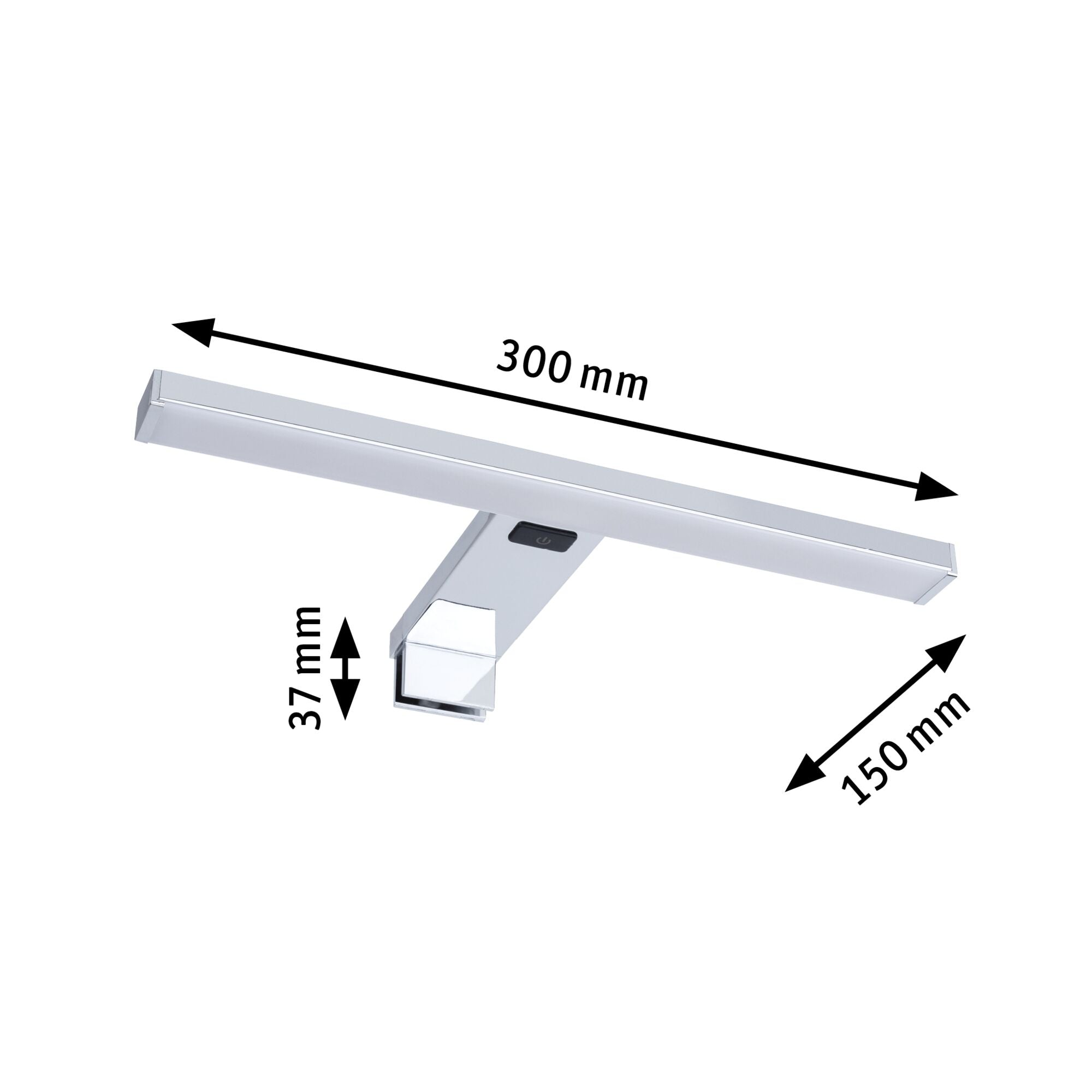 LED Spiegelleuchte Selo IP44 Tunable White 400lm 230V 3,7W Chrom - Paulmann - 78950