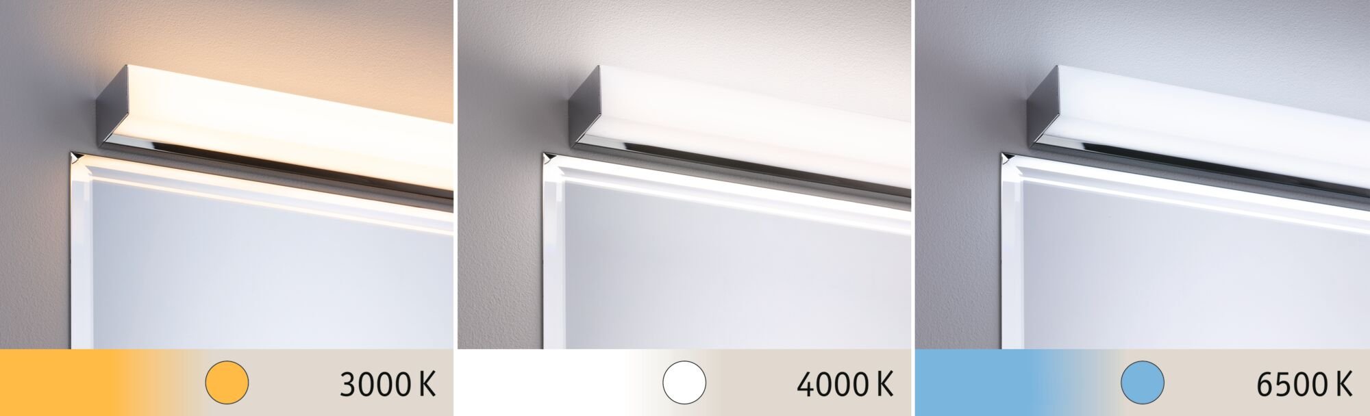 LED Spiegelleuchte Tova IP44 Tunable White 800lm 230V 8,7W dimmbar Chrom/Weiß - Paulmann - 78945