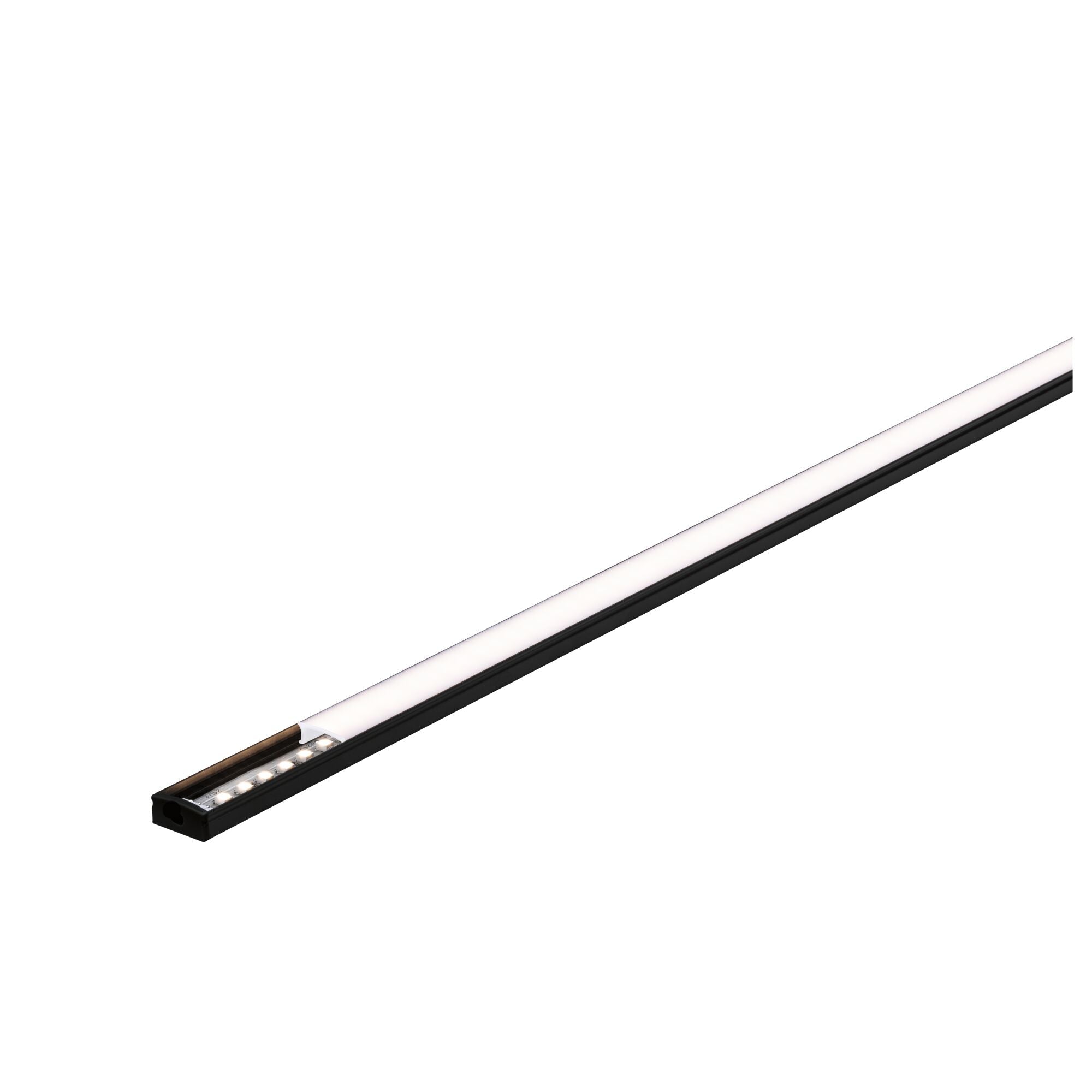 LED Strip Profil Base Weißer Diffusor 1m Schwarz - Paulmann - 78902