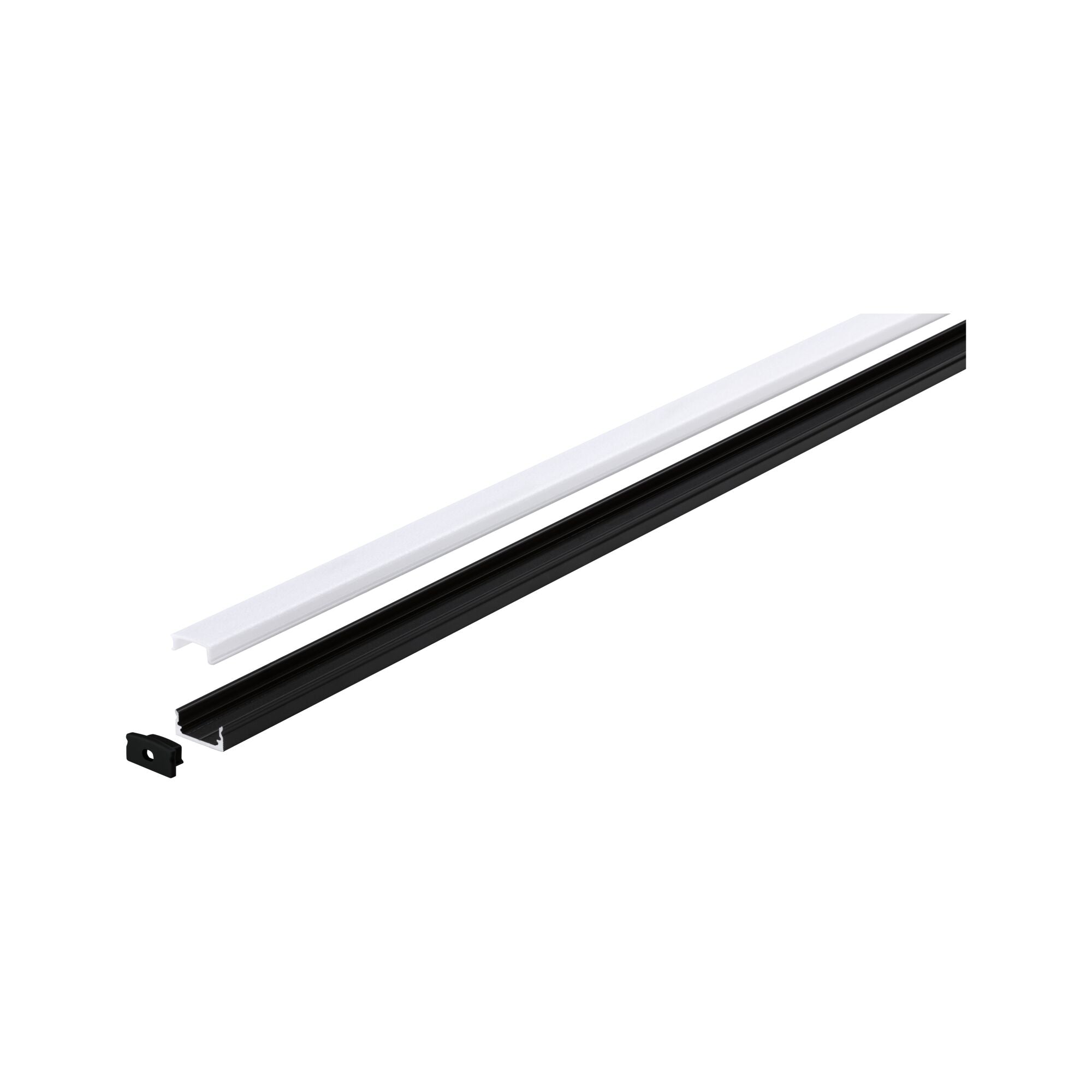 LED Strip Profil Base Weißer Diffusor 1m Schwarz - Paulmann - 78902
