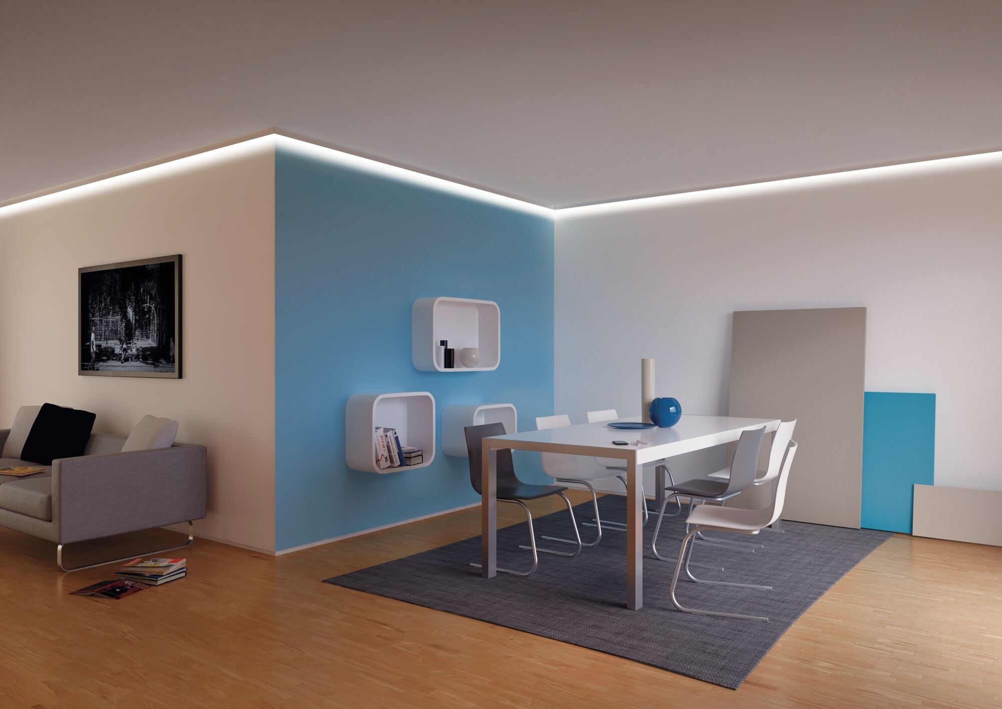 LED Strip Profil Corner Inside Edge 2er Pack Grau - Paulmann - 70442