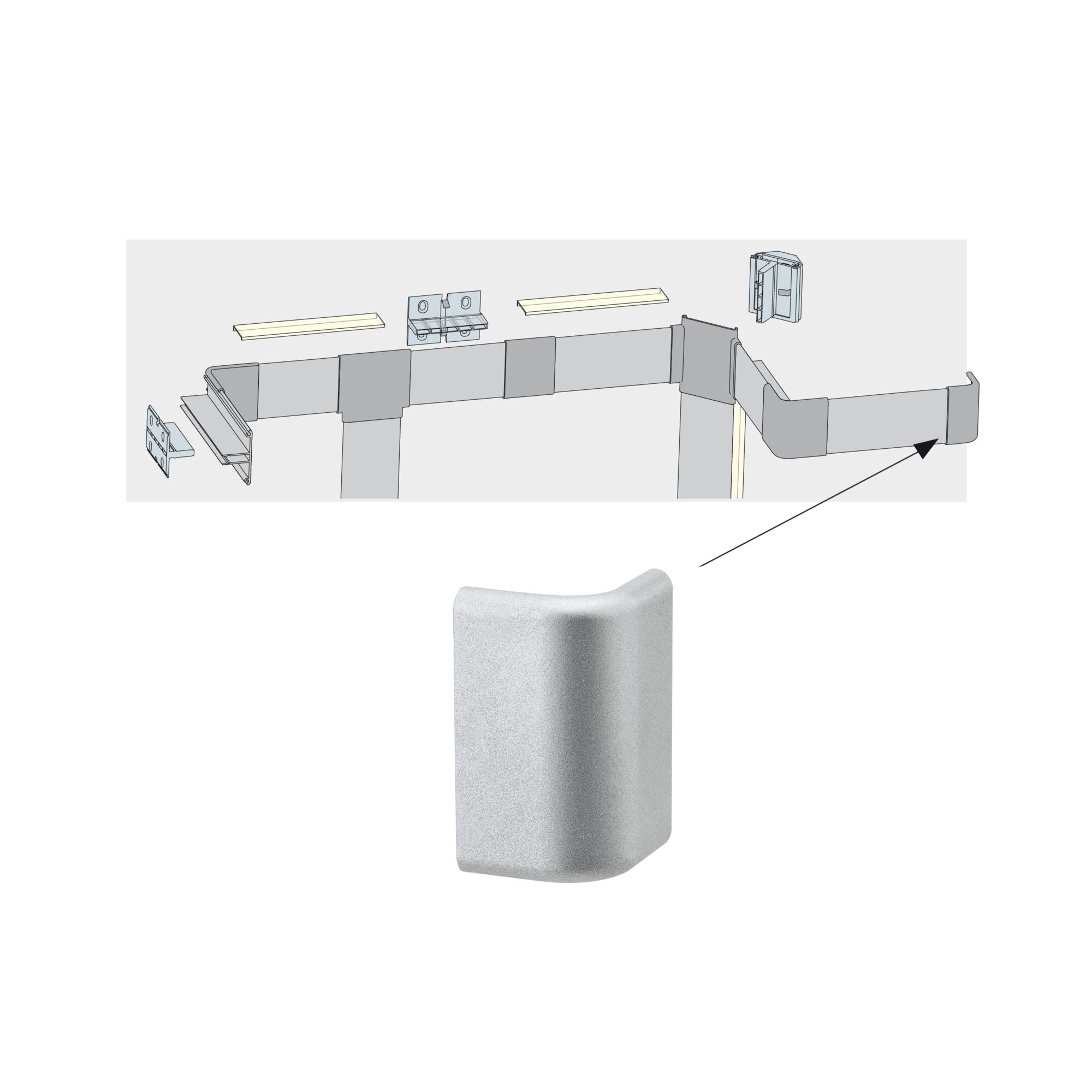 LED Strip Profil Duo End Cap 2er Pack Alu matt - Paulmann - 70274