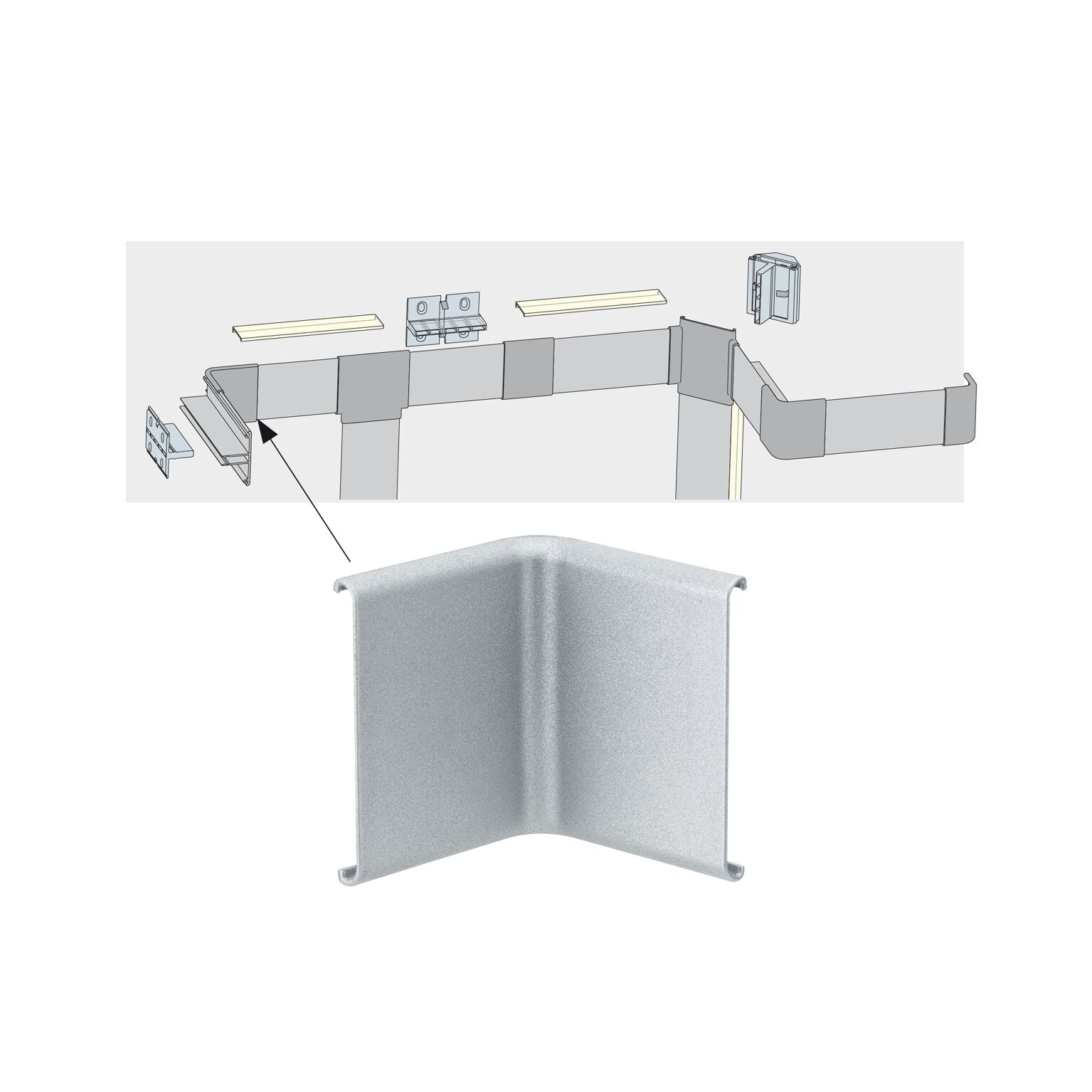 LED Strip Profil Duo Inside Corner 2er Pack Alu matt - Paulmann - 70272